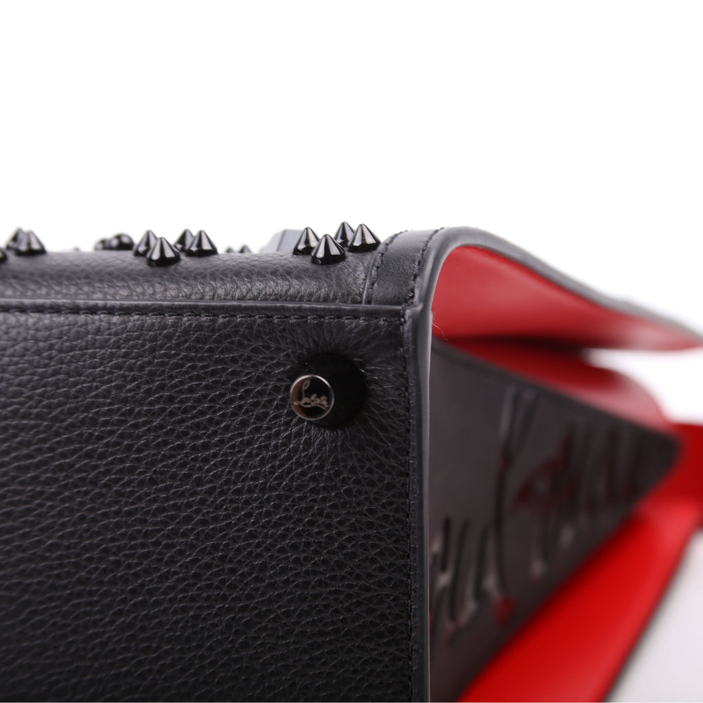 Paloma Medium Satchel Calfskin Spikes Black