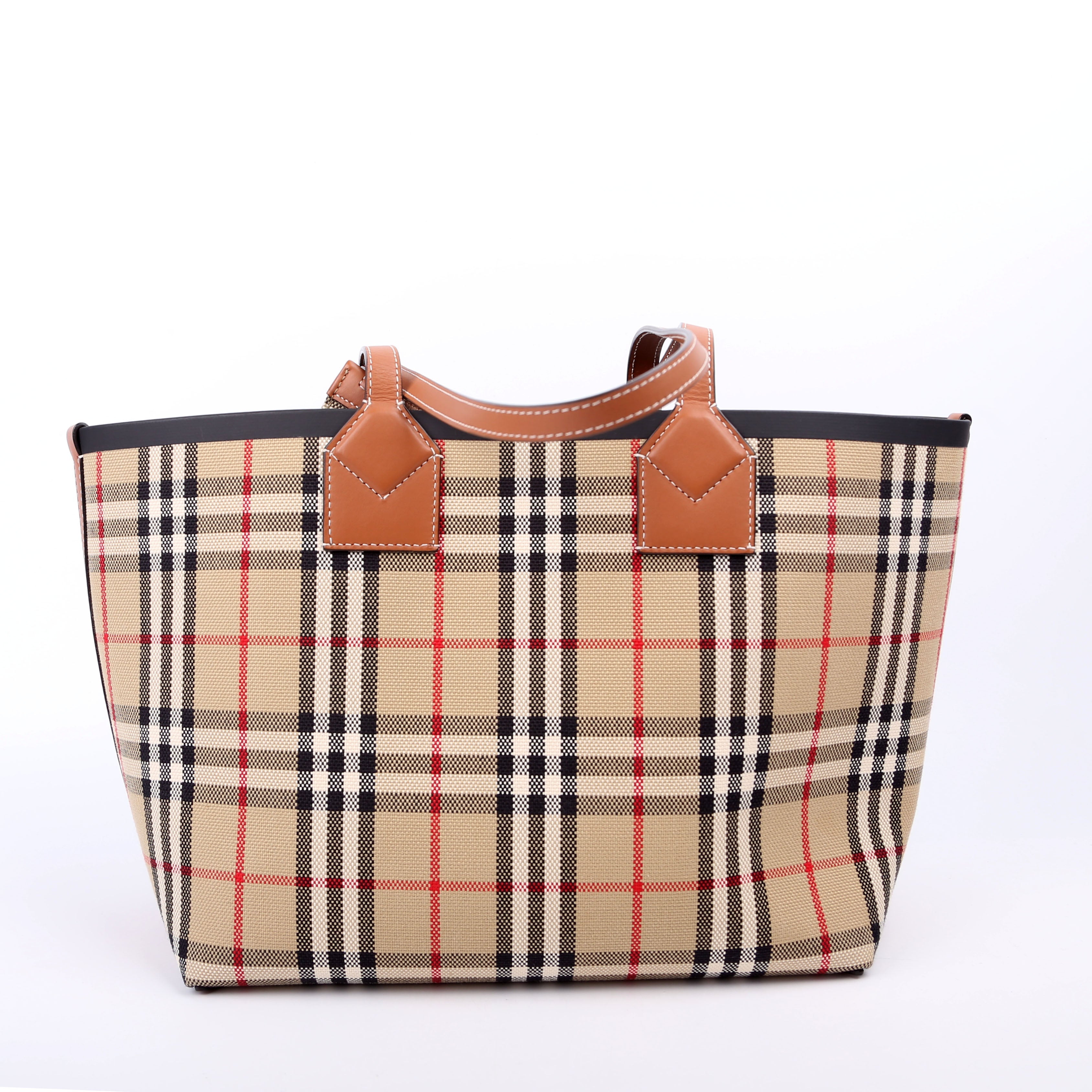 London Check Tote With Pouch Small
