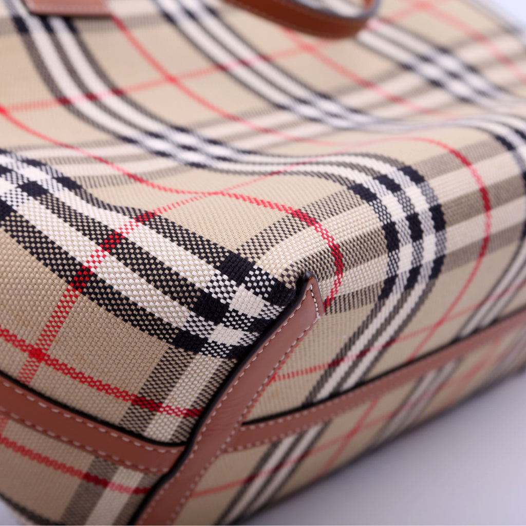 London Check Tote With Pouch Small
