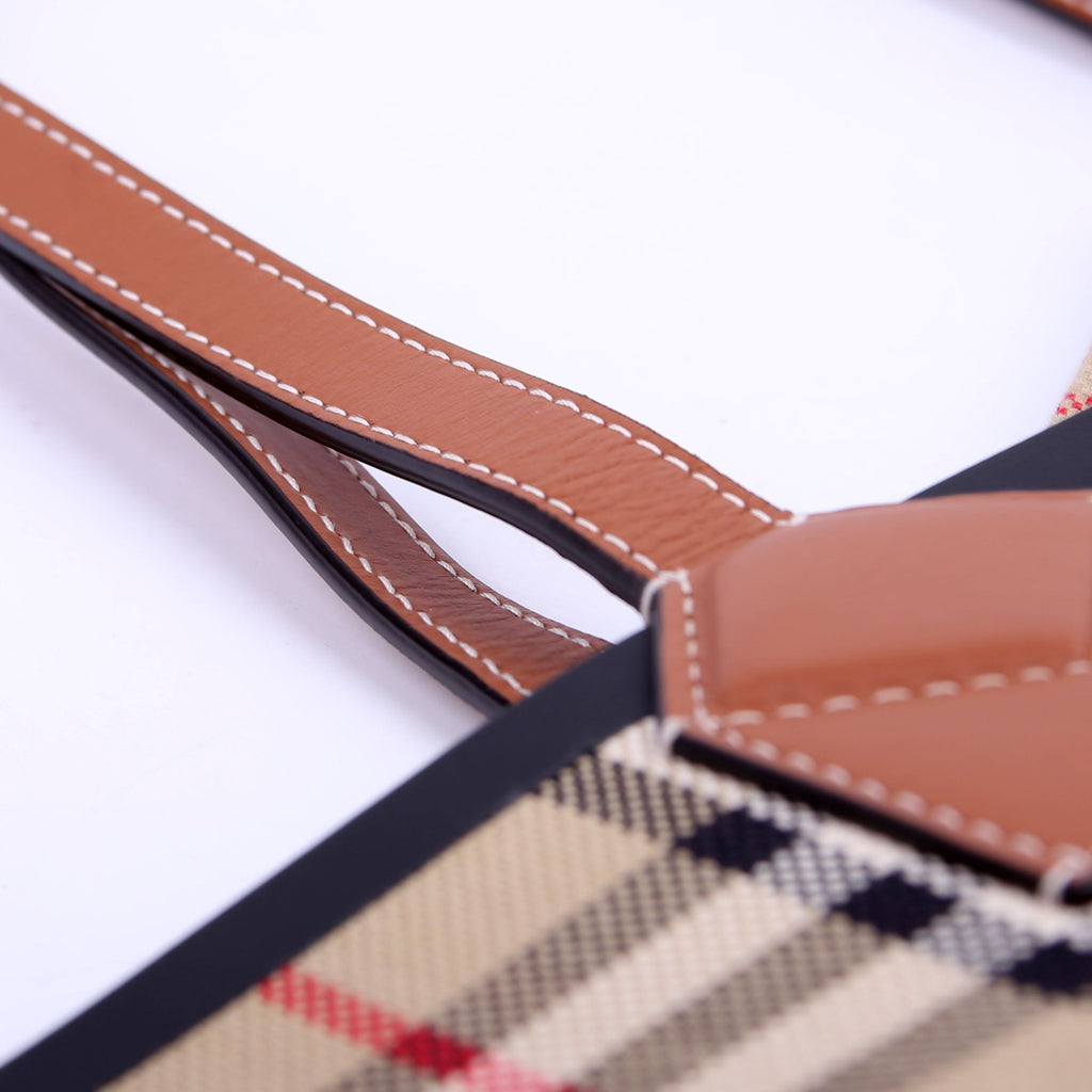 London Check Tote With Pouch Small