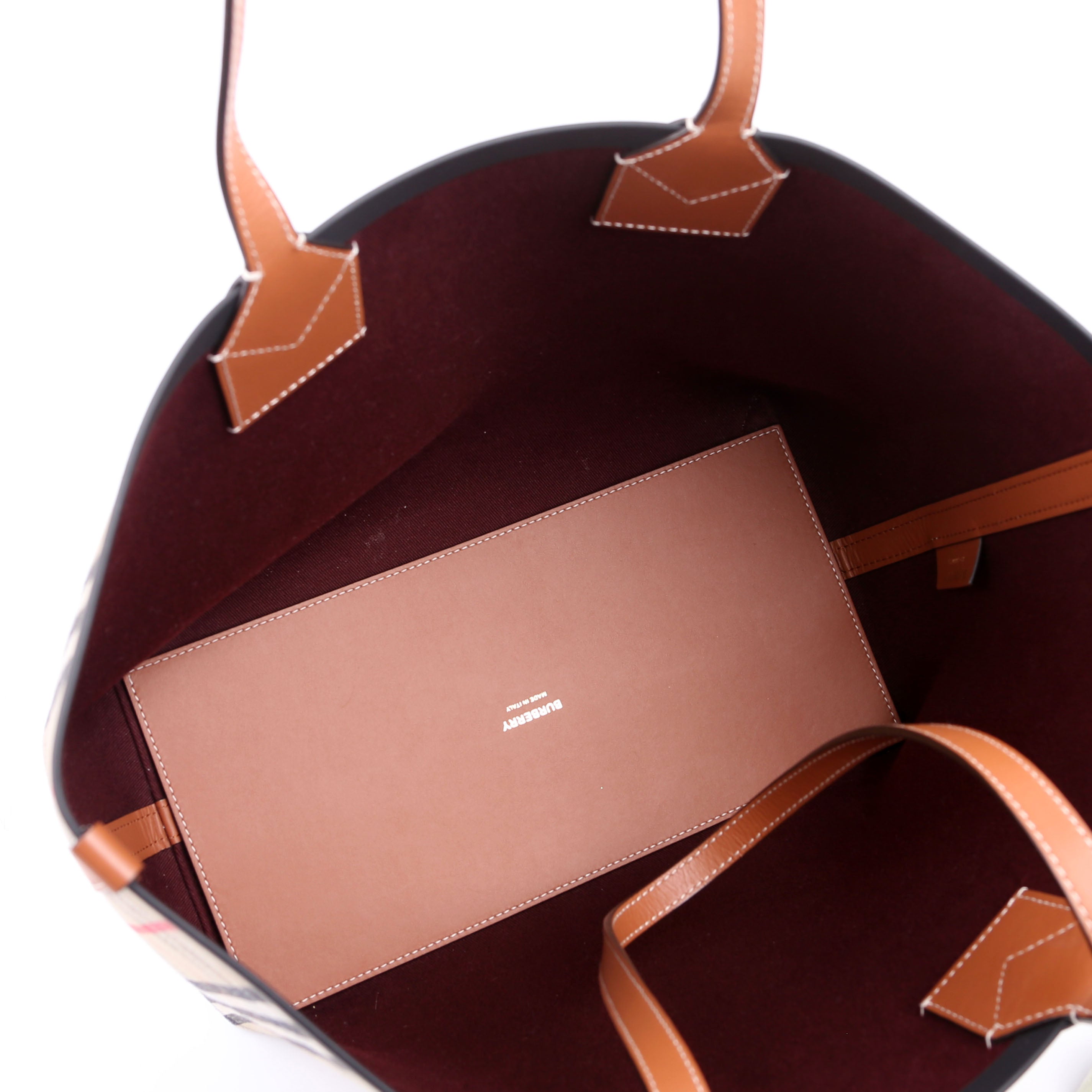 London Check Tote With Pouch Small