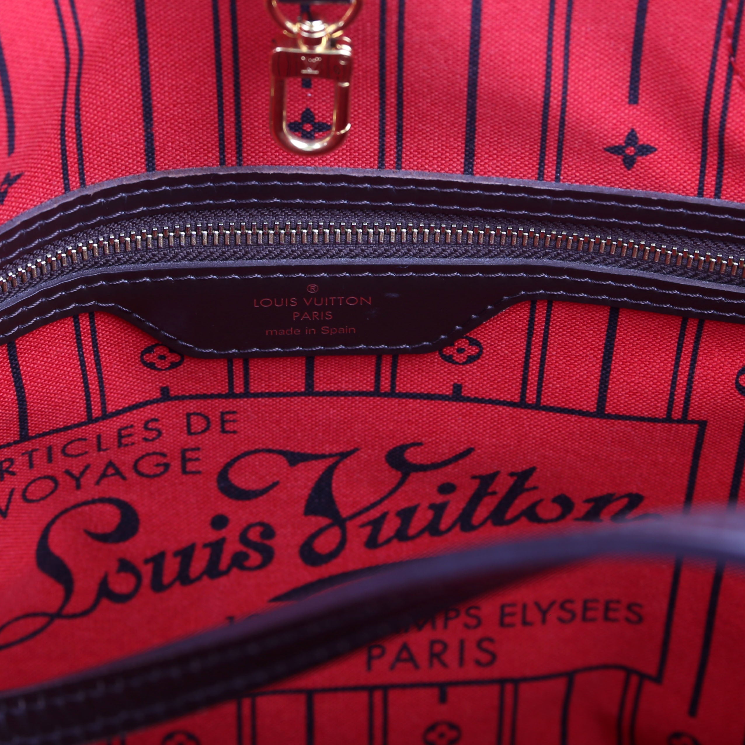Neverfull MM Damier Ebene Red