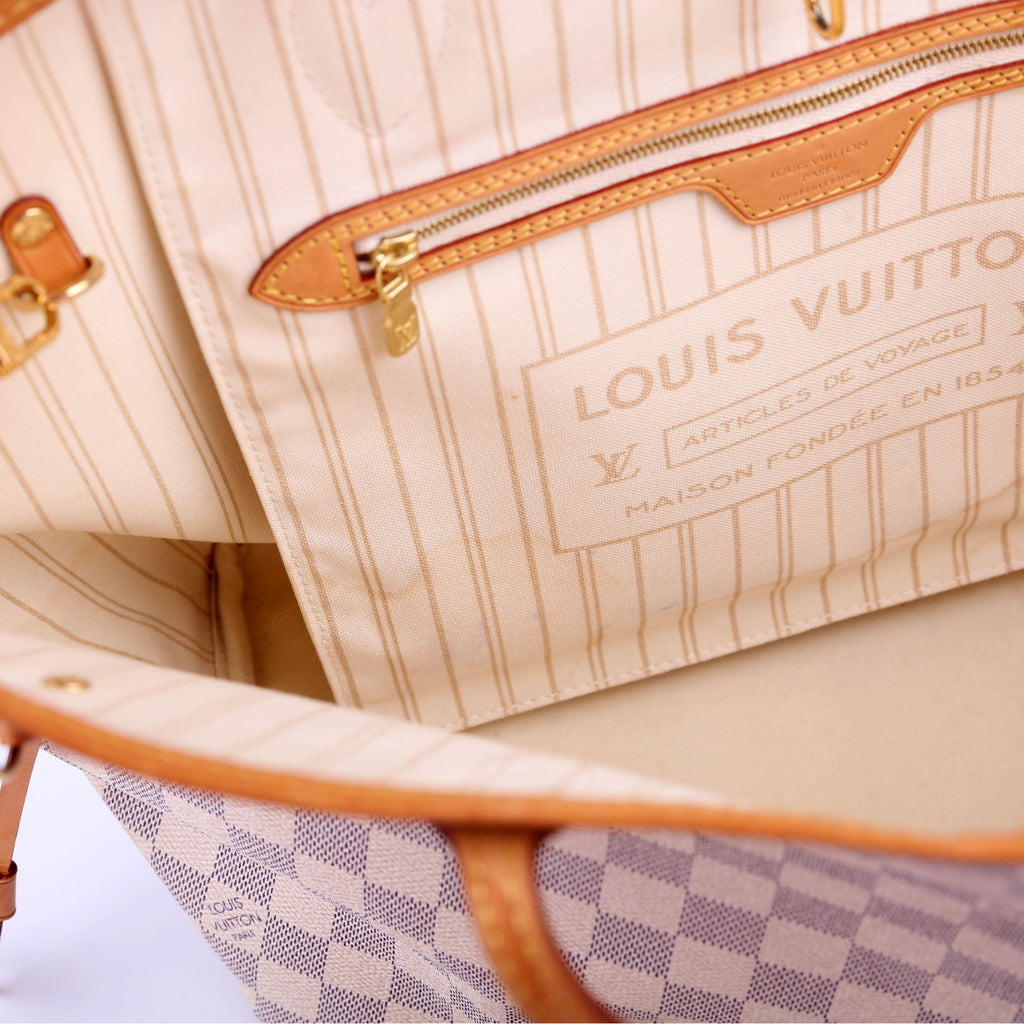 Neverfull With Wallet MM Damier Azur