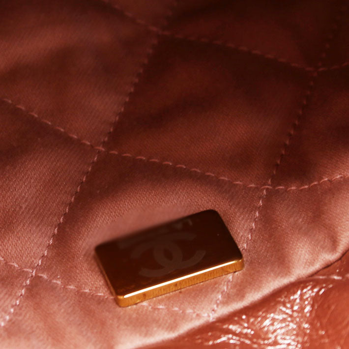 Chanel 22 Mini Metallic Calfskin RFID Pink