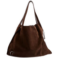 Le 54 Suede Drawstring Tote Brown