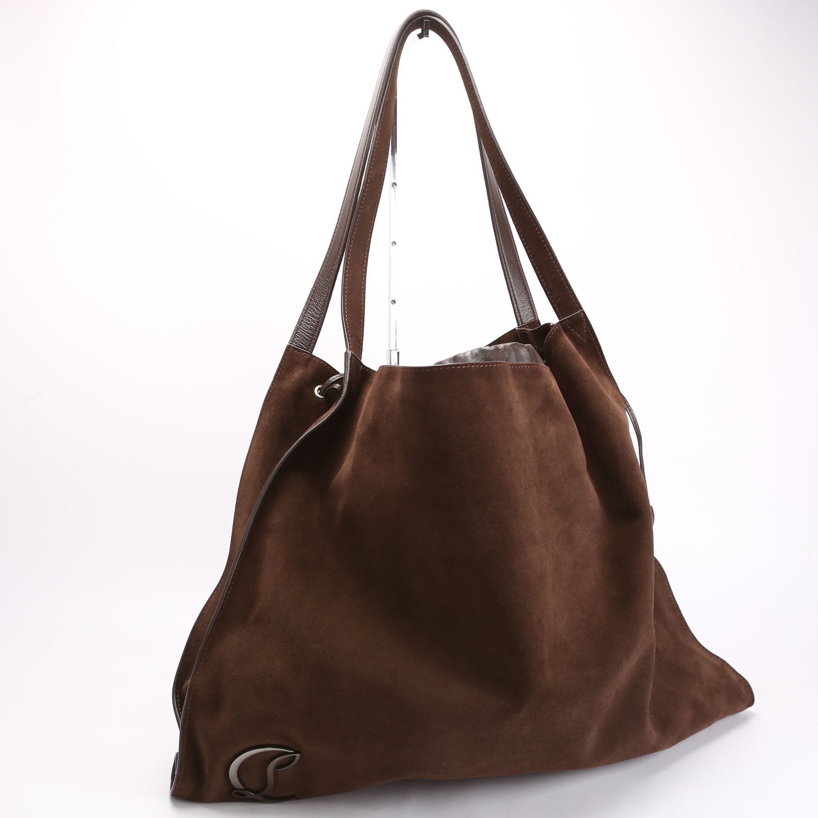 Le 54 Suede Drawstring Tote Brown