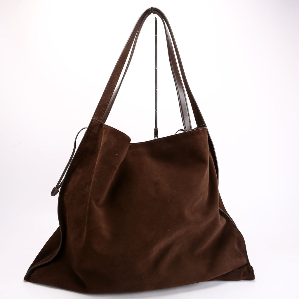 Le 54 Suede Drawstring Tote Brown