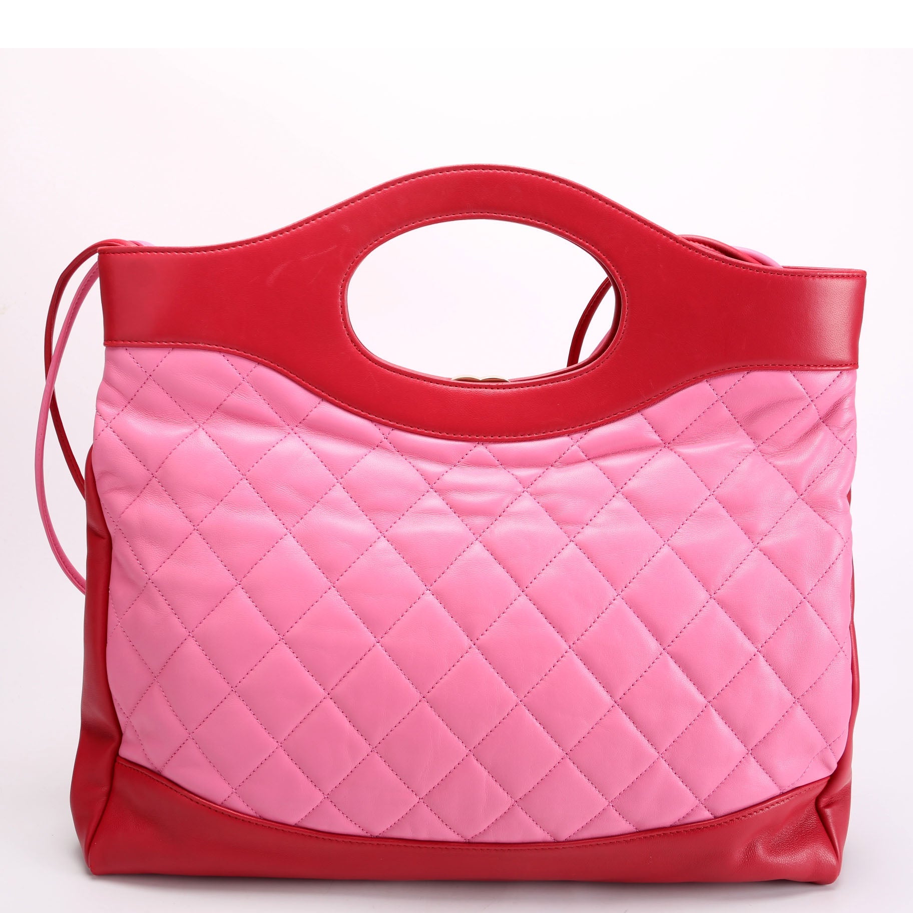 31 Shopping Bag Large Lambskin 26M Pink/Red