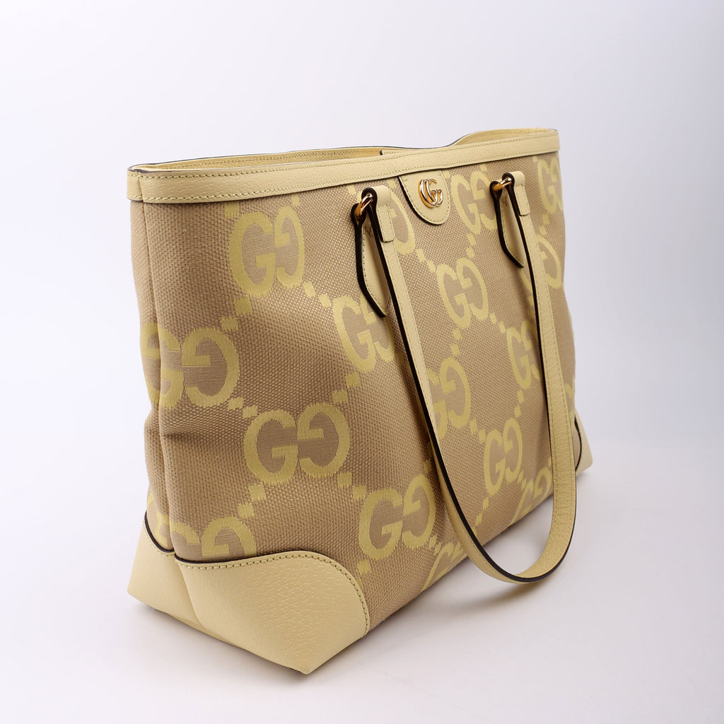 631685 Jumbo GG Ophidia Tote Yellow