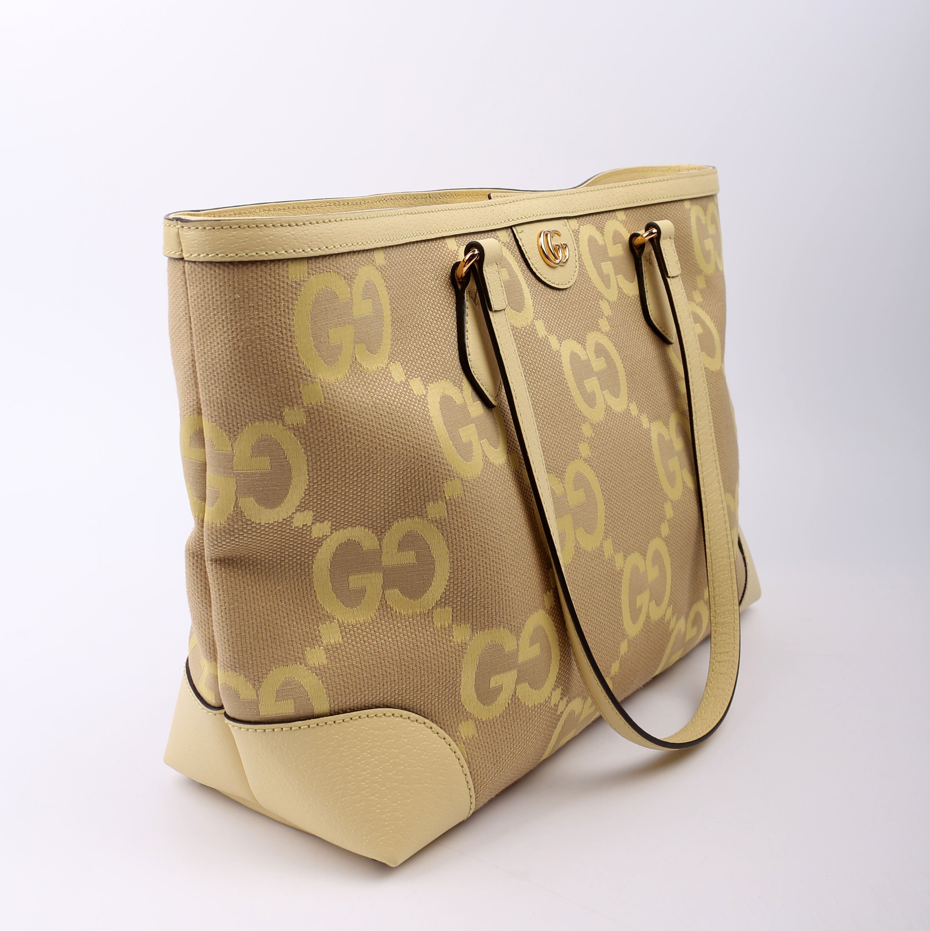 631685 Jumbo GG Ophidia Tote Yellow