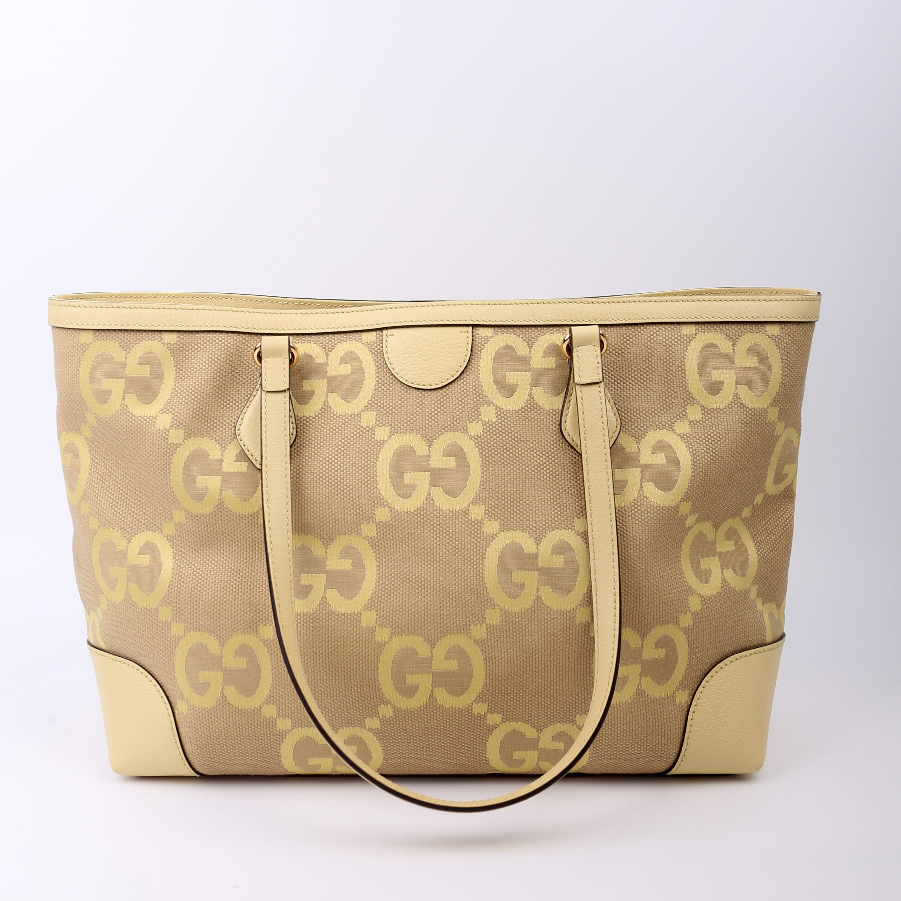 631685 Jumbo GG Ophidia Tote Yellow