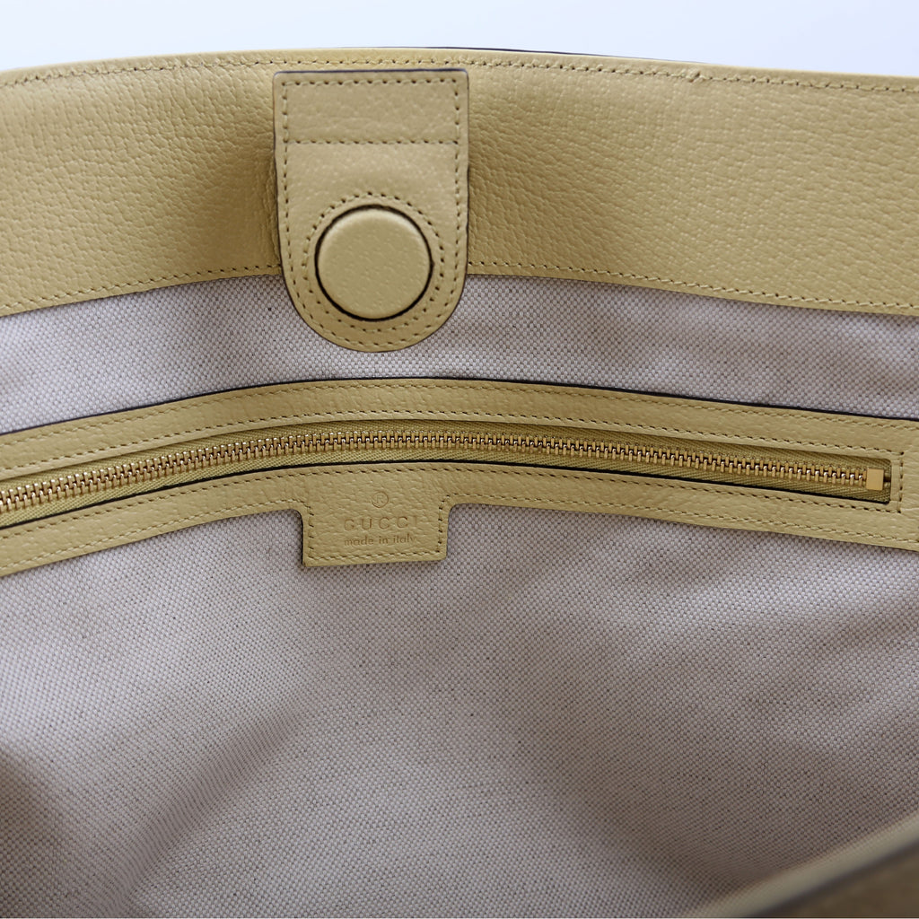 631685 Jumbo GG Ophidia Tote Yellow