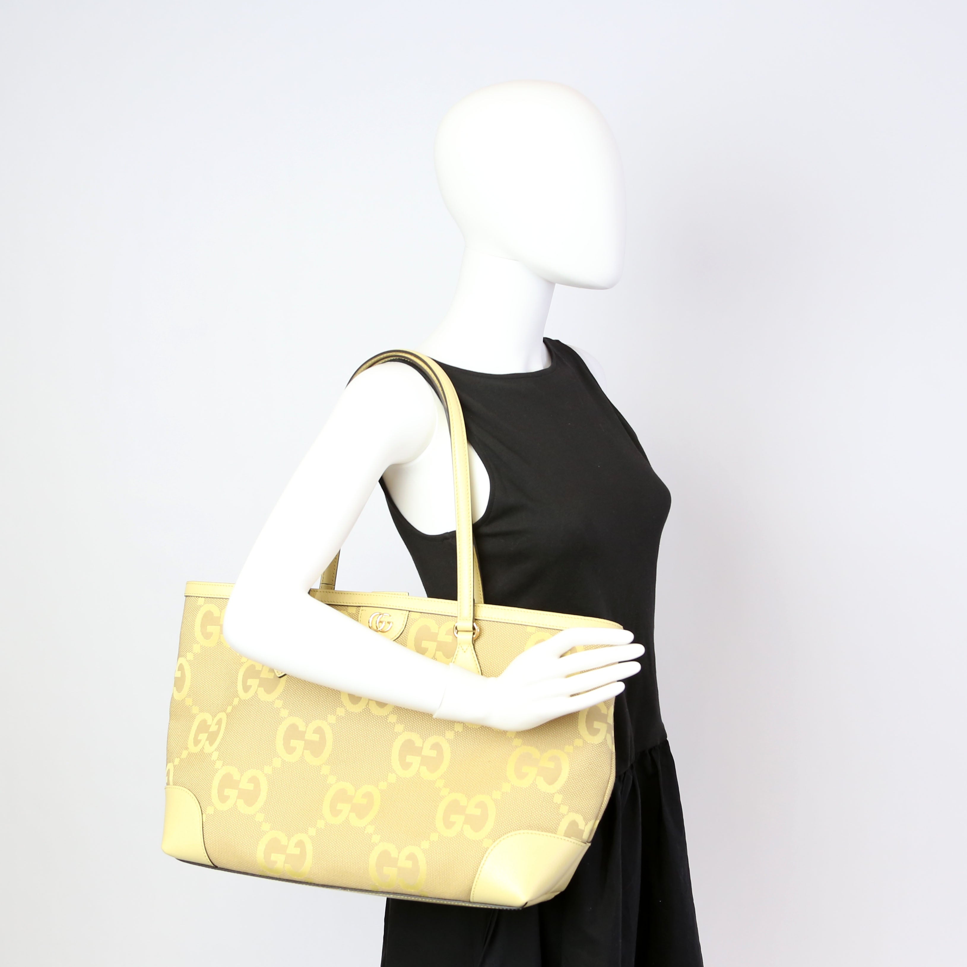 631685 Jumbo GG Ophidia Tote Yellow