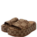 Jumbo GG Platform Slides Size 38 Brown