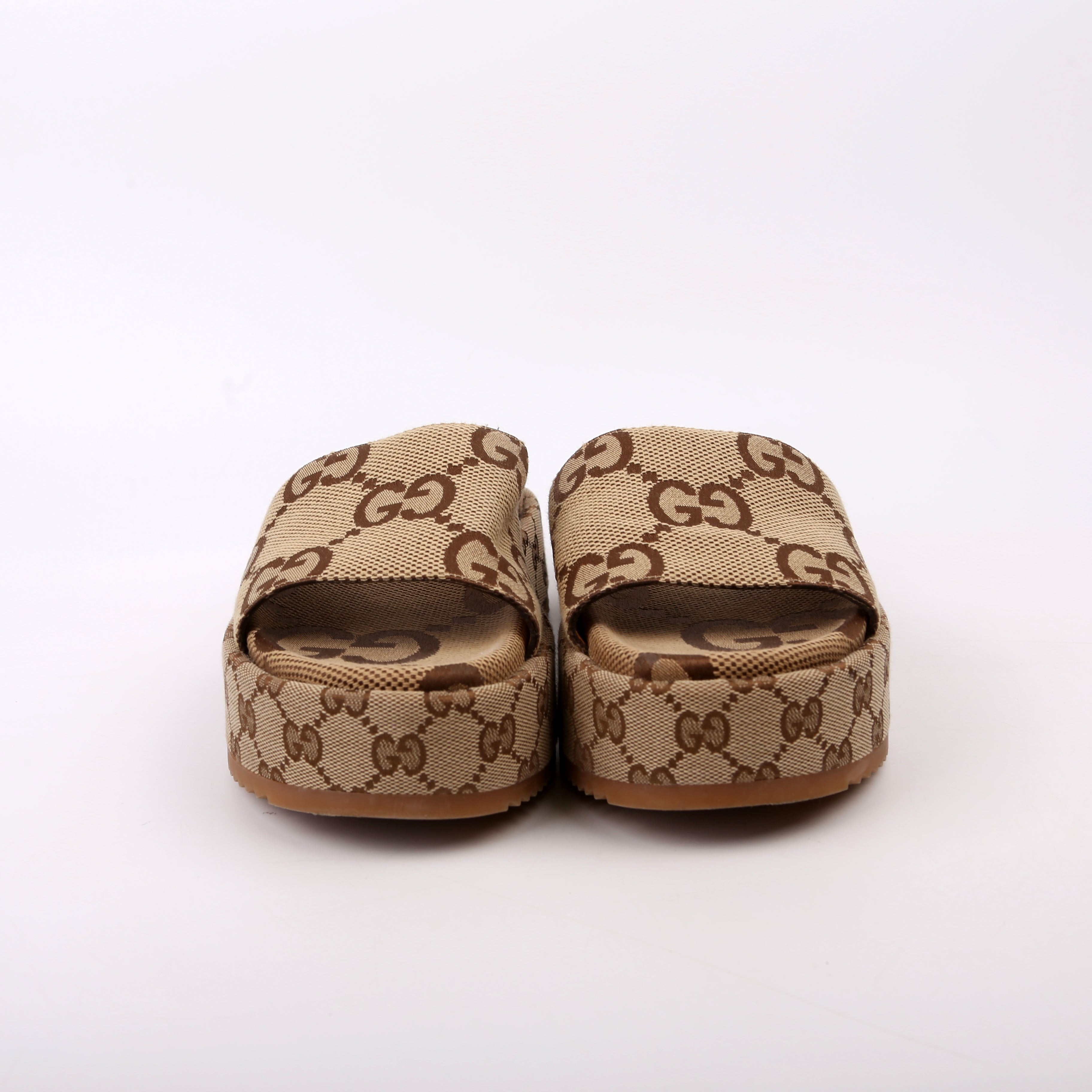 Jumbo GG Platform Slides Size 38 Brown