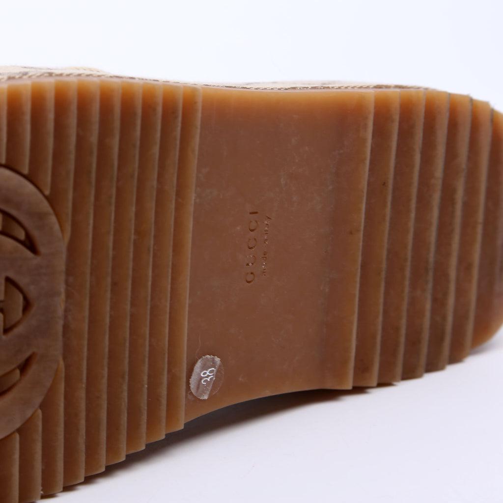 Jumbo GG Platform Slides Size 38 Brown