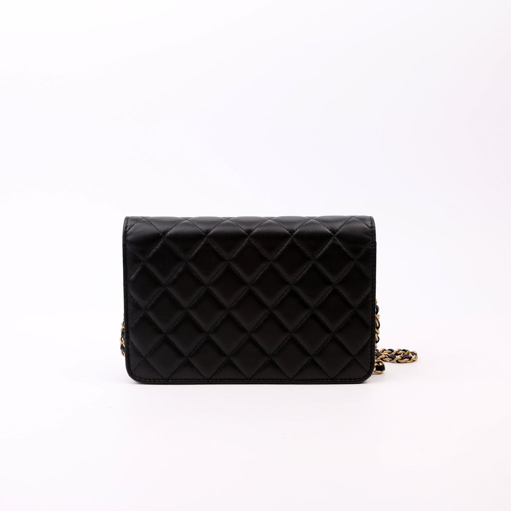 WOC CC Chic Quilted Lambskin Black