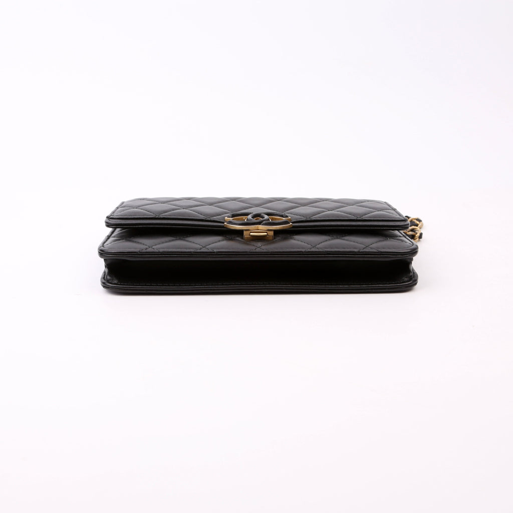 WOC CC Chic Quilted Lambskin Black
