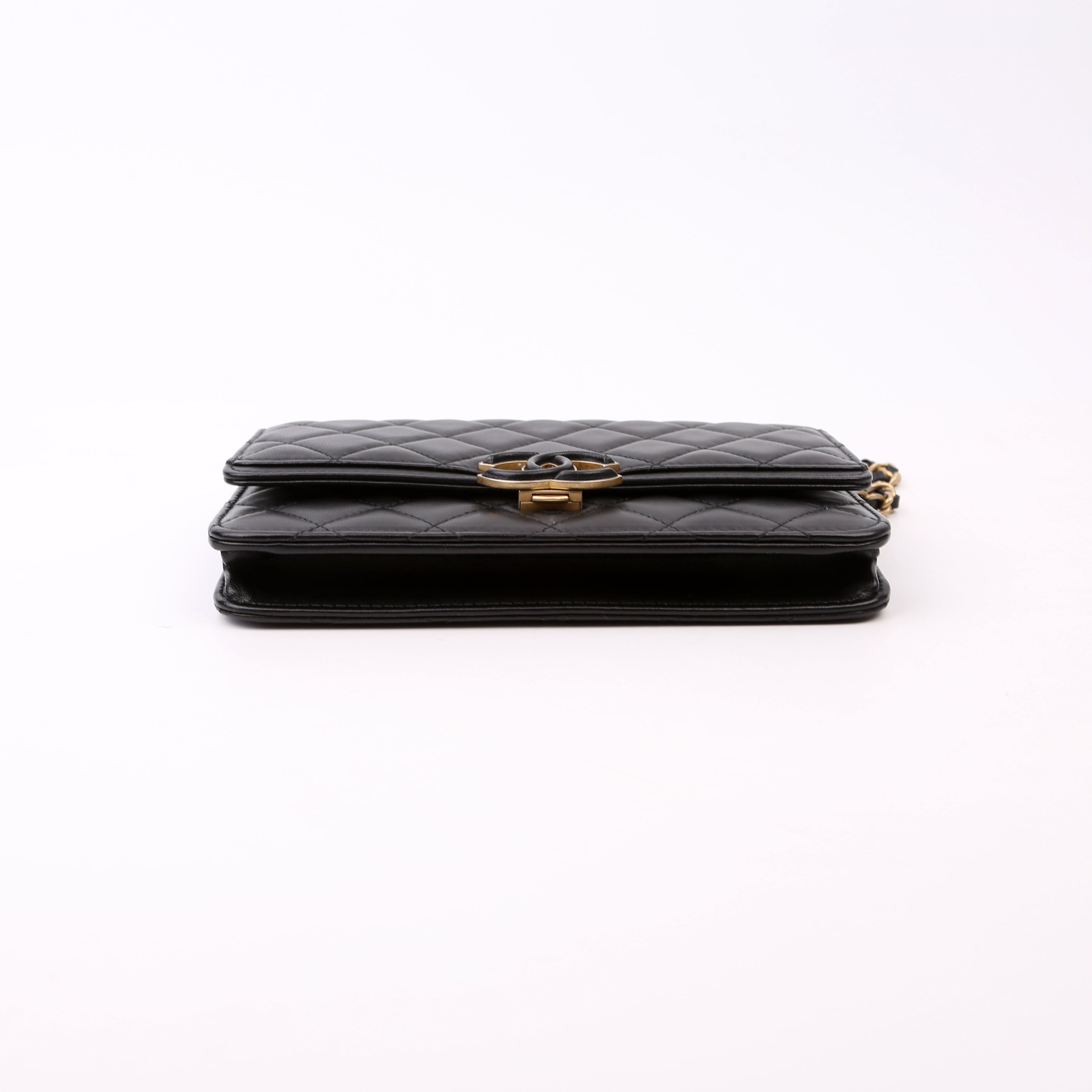 WOC CC Chic Quilted Lambskin Black