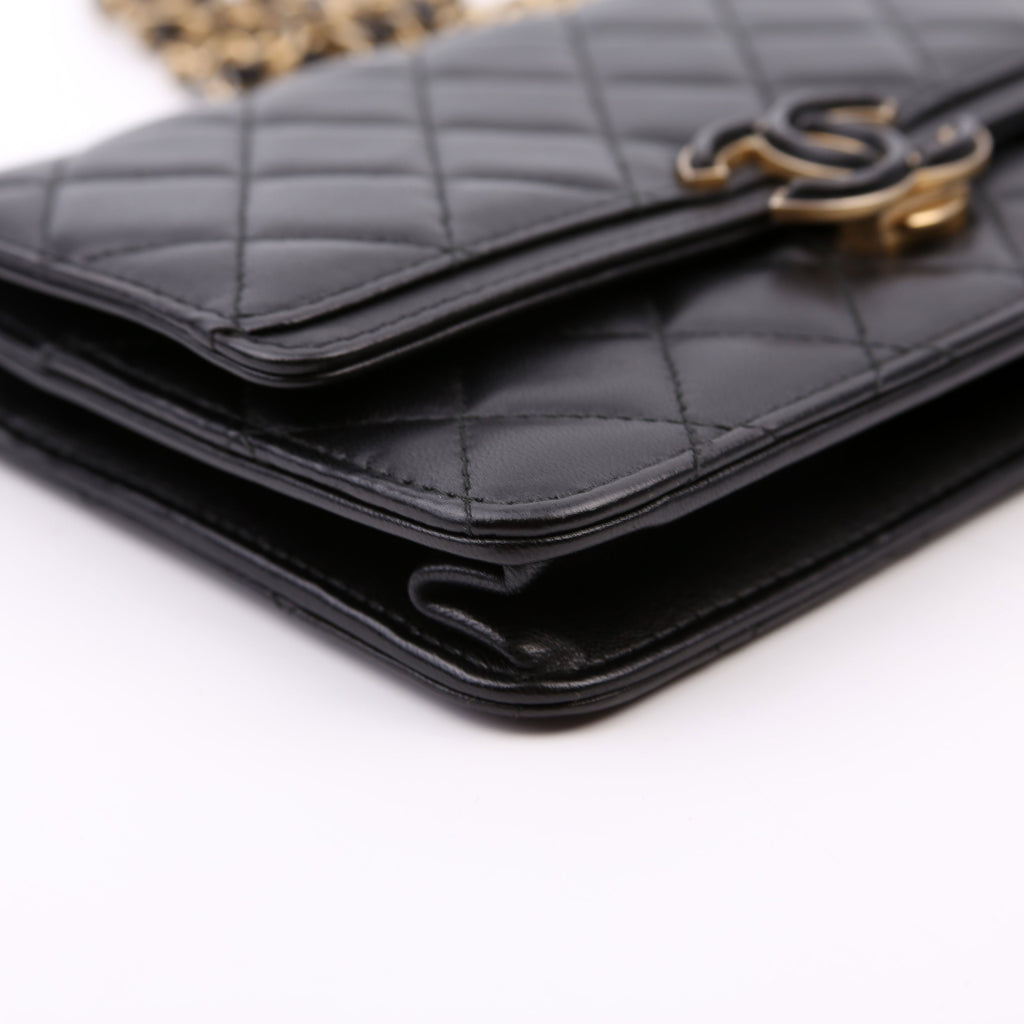 WOC CC Chic Quilted Lambskin Black