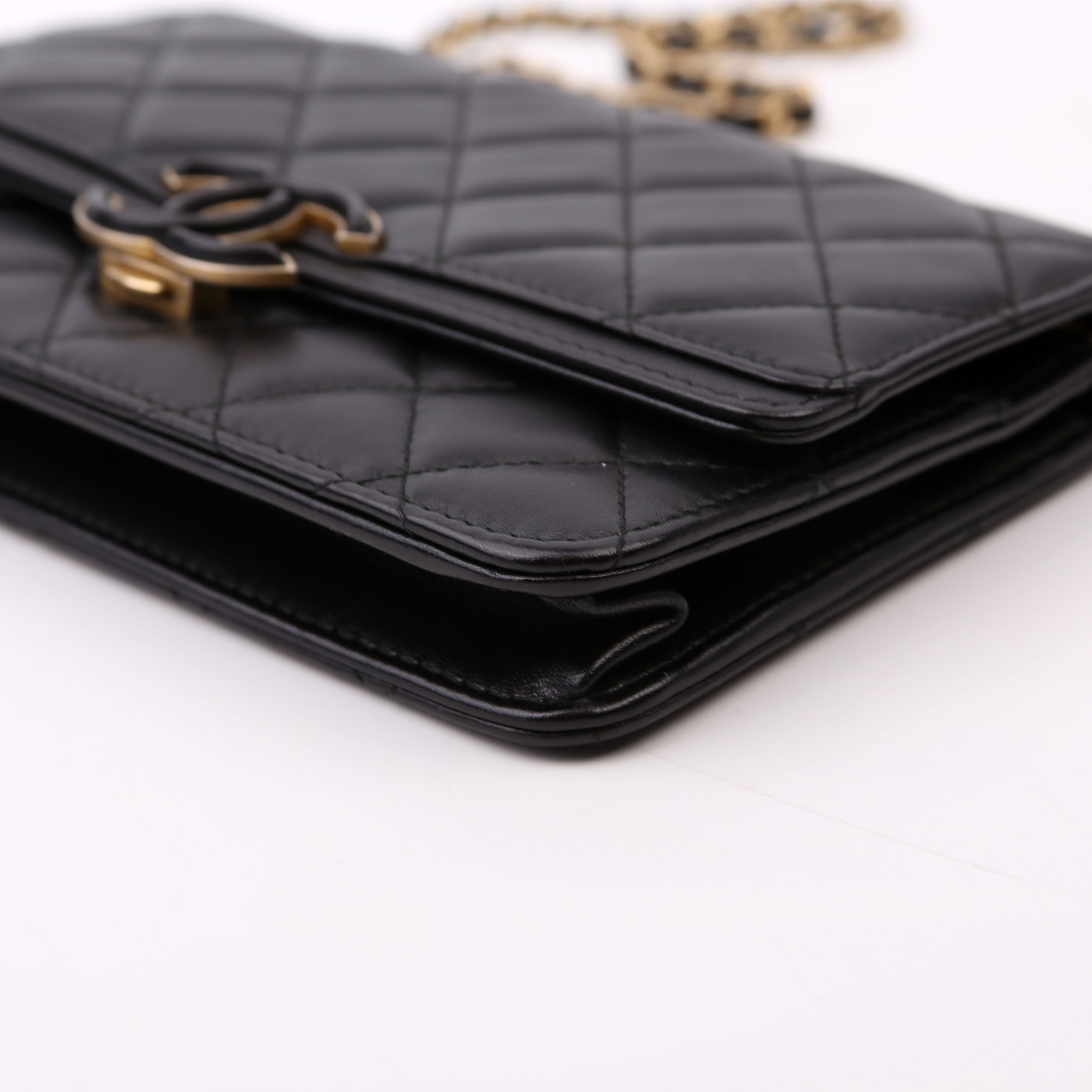 WOC CC Chic Quilted Lambskin Black