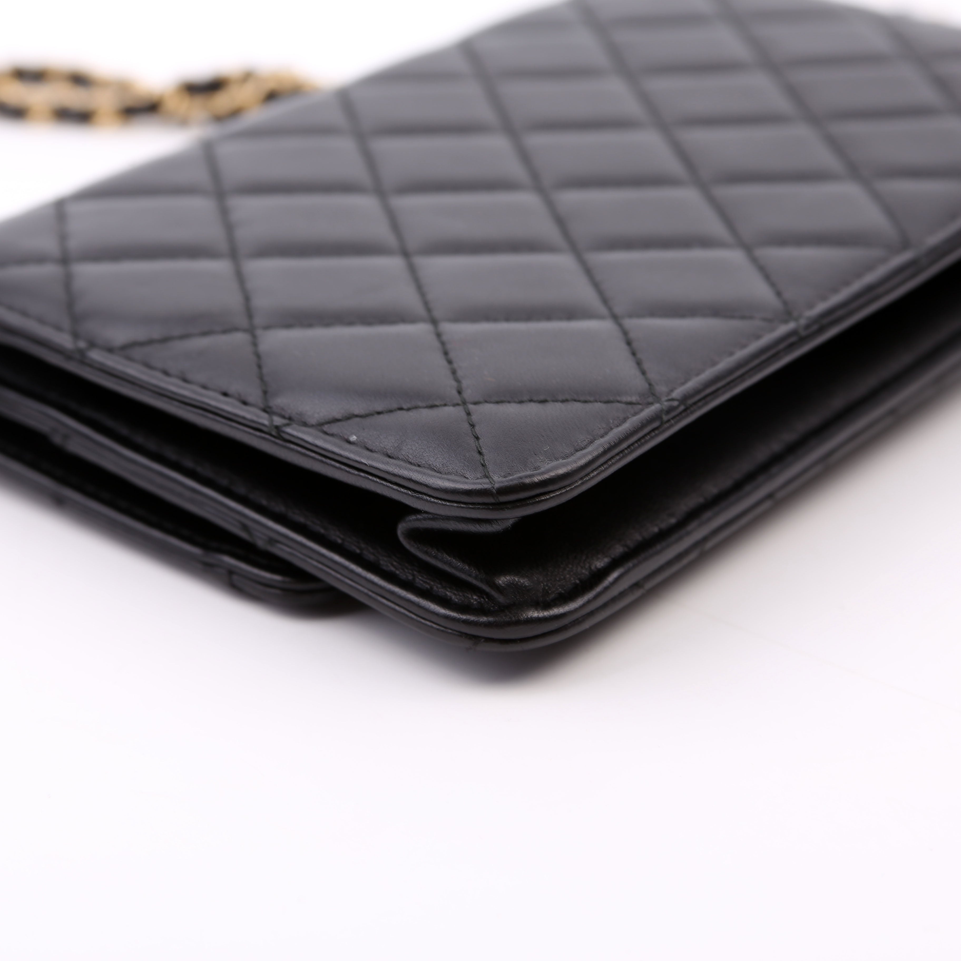 WOC CC Chic Quilted Lambskin Black
