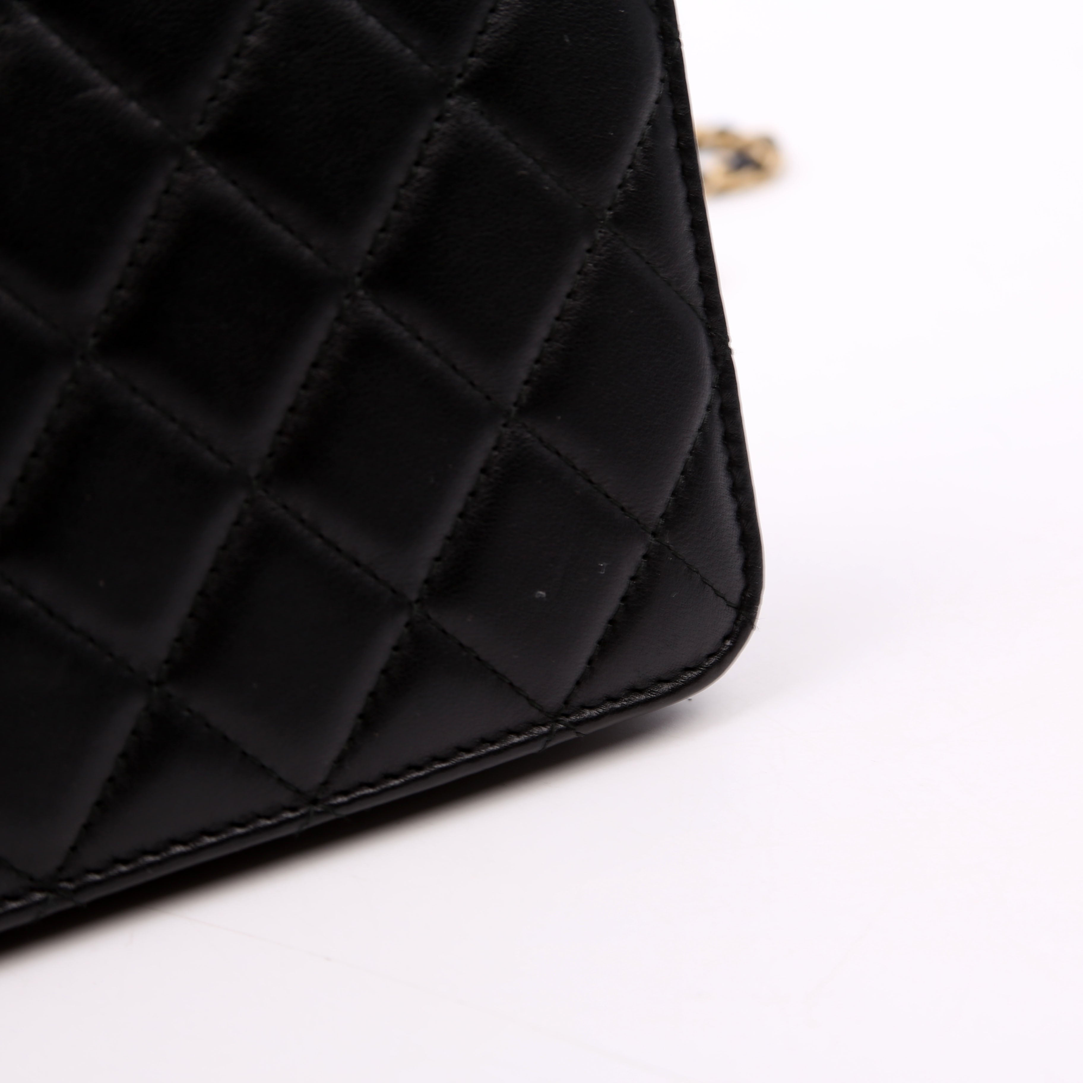 WOC CC Chic Quilted Lambskin Black