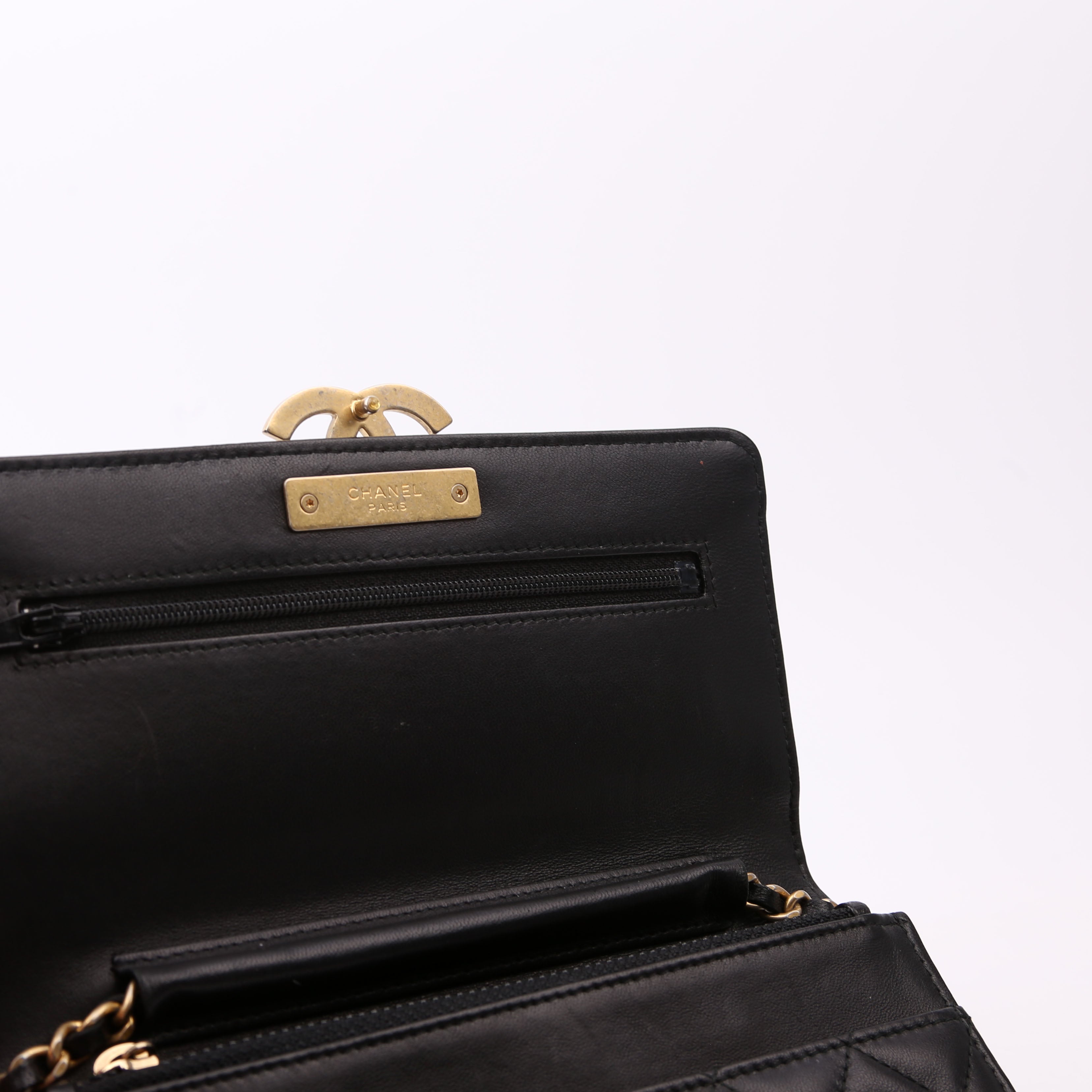 WOC CC Chic Quilted Lambskin Black