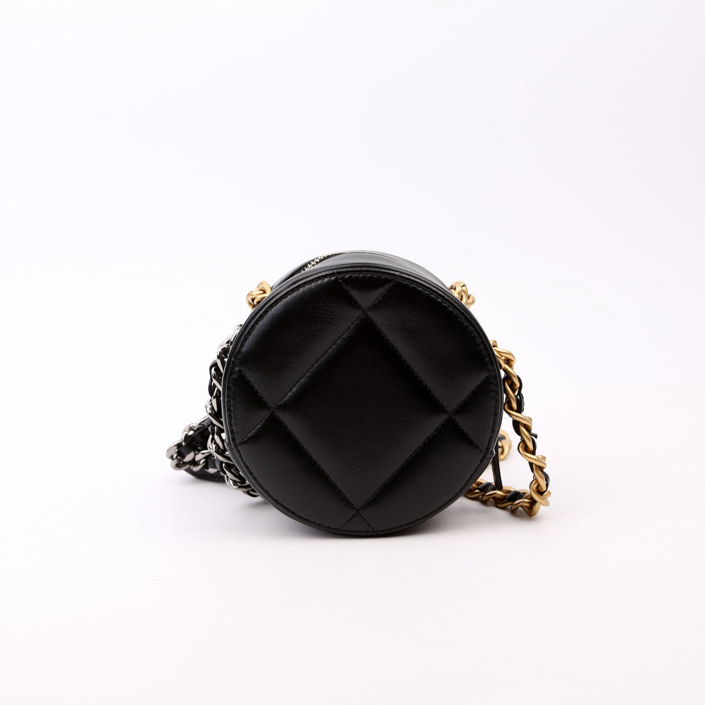 Chanel 19 Round Clutch Goatskin