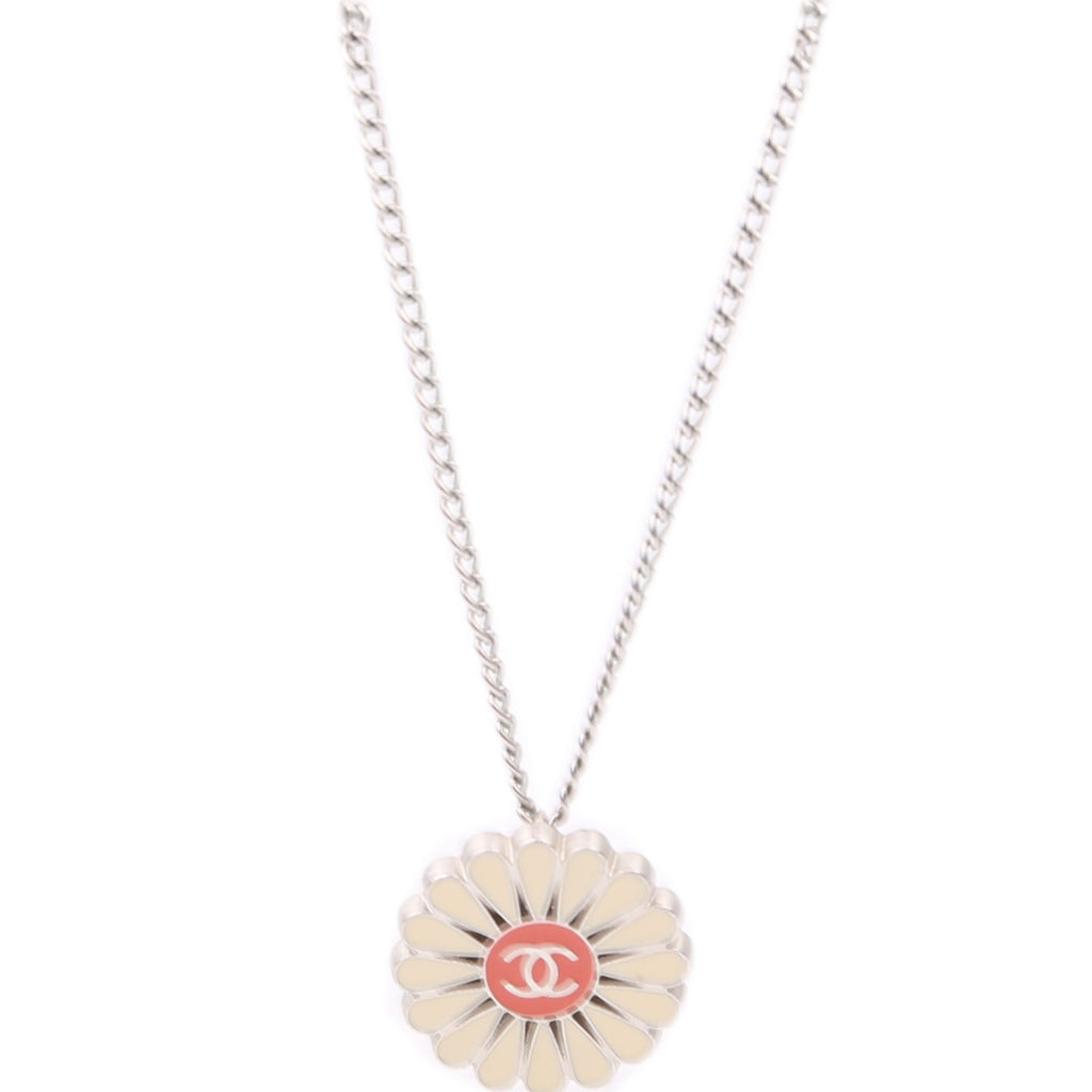 Camellia Flower Enamel Pendant