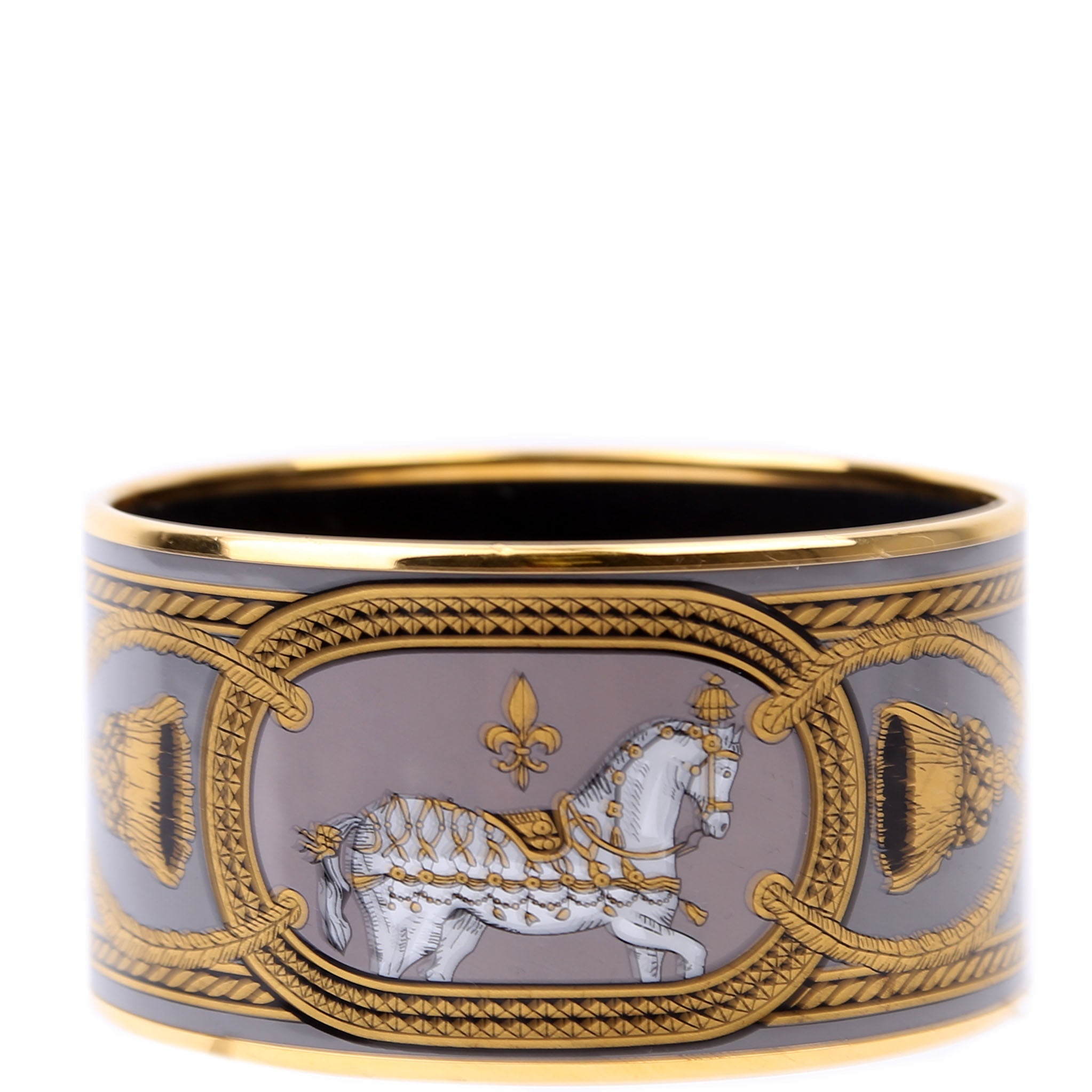 'Grand Apparat' Printed Enamel Extra Wide Bangle