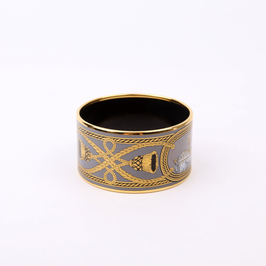 'Grand Apparat' Printed Enamel Extra Wide Bangle