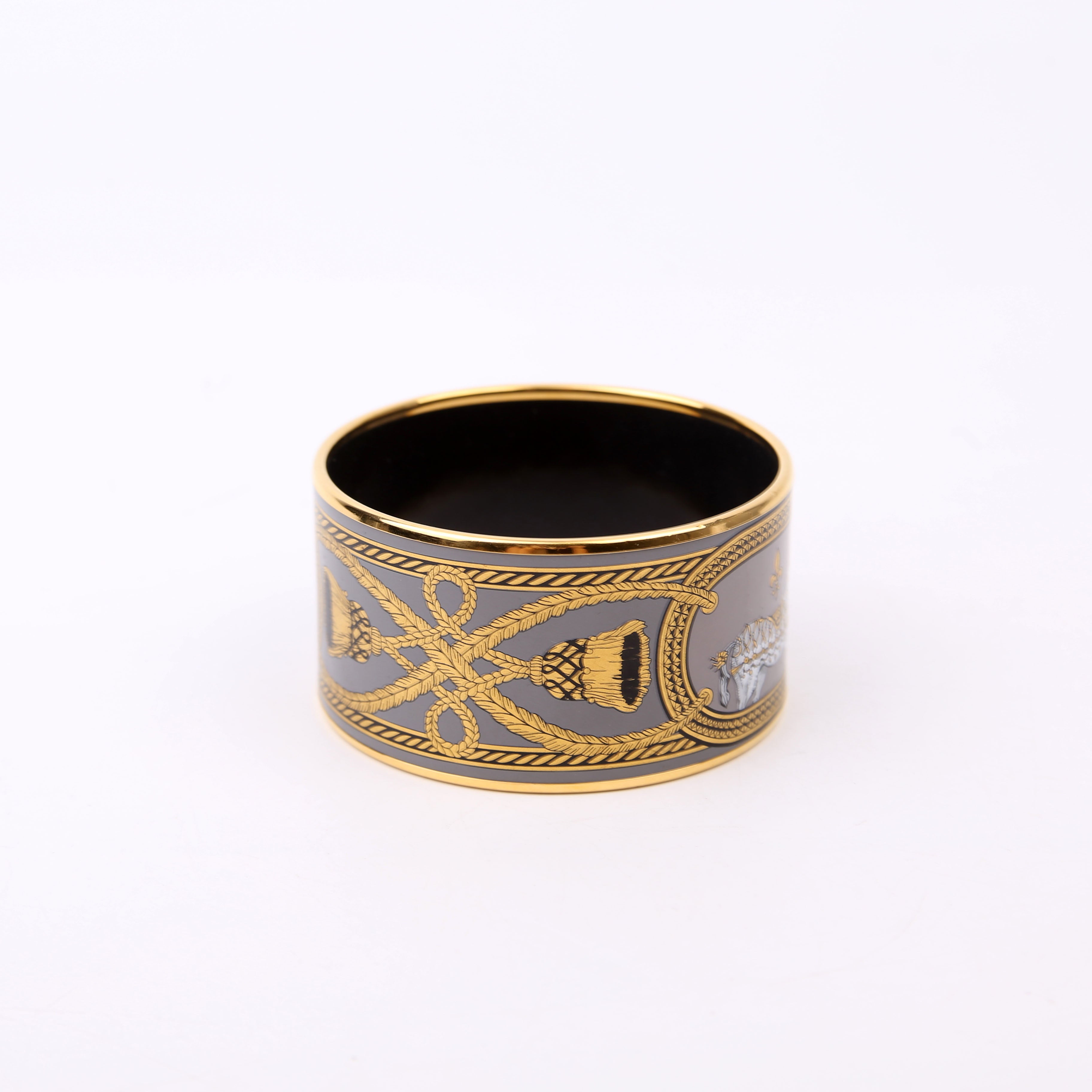 'Grand Apparat' Printed Enamel Extra Wide Bangle