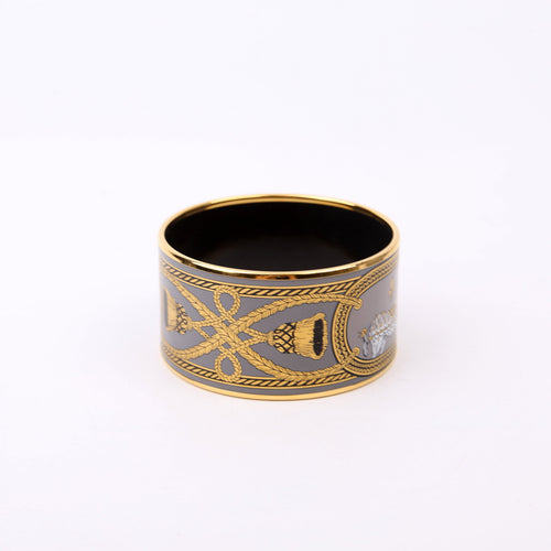 'Grand Apparat' Printed Enamel Extra Wide Bangle