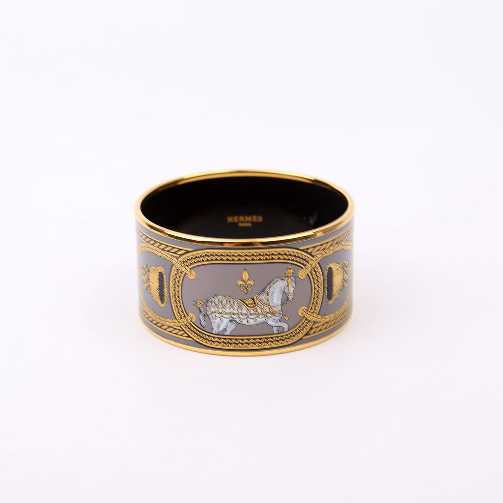 'Grand Apparat' Printed Enamel Extra Wide Bangle