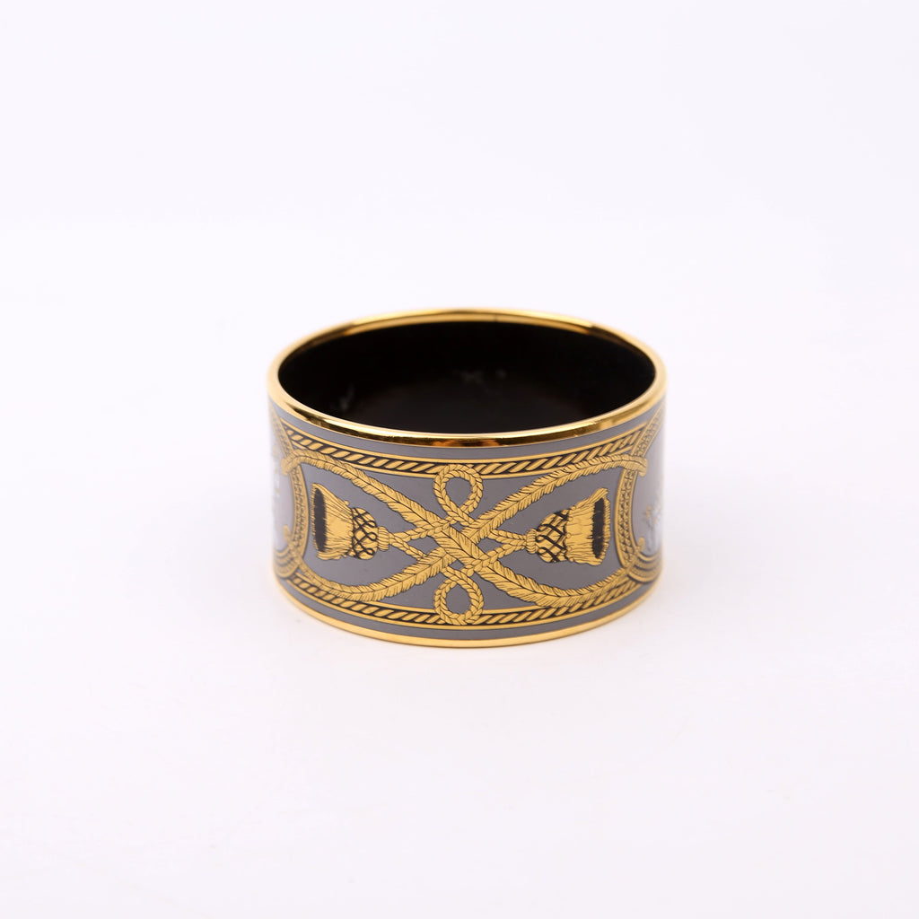 'Grand Apparat' Printed Enamel Extra Wide Bangle