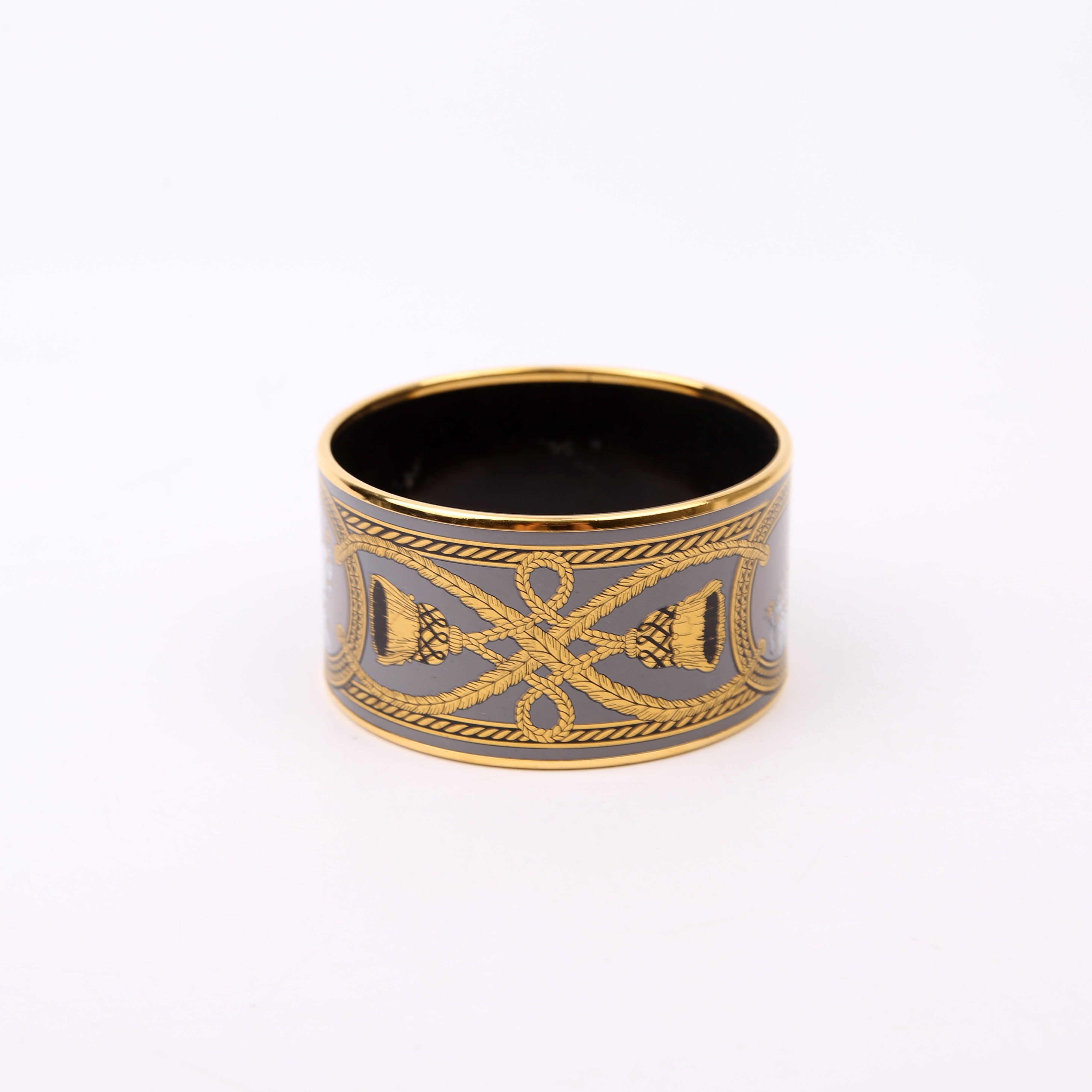 'Grand Apparat' Printed Enamel Extra Wide Bangle