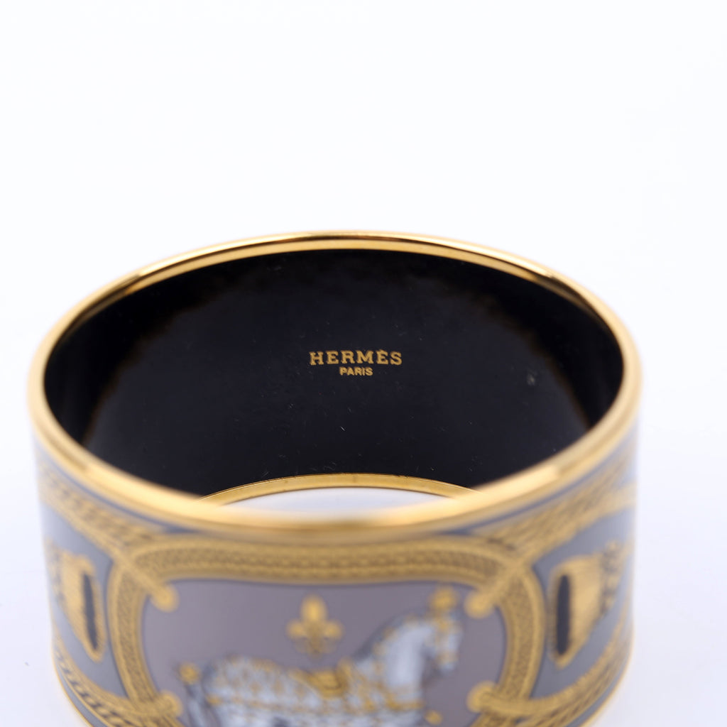 'Grand Apparat' Printed Enamel Extra Wide Bangle