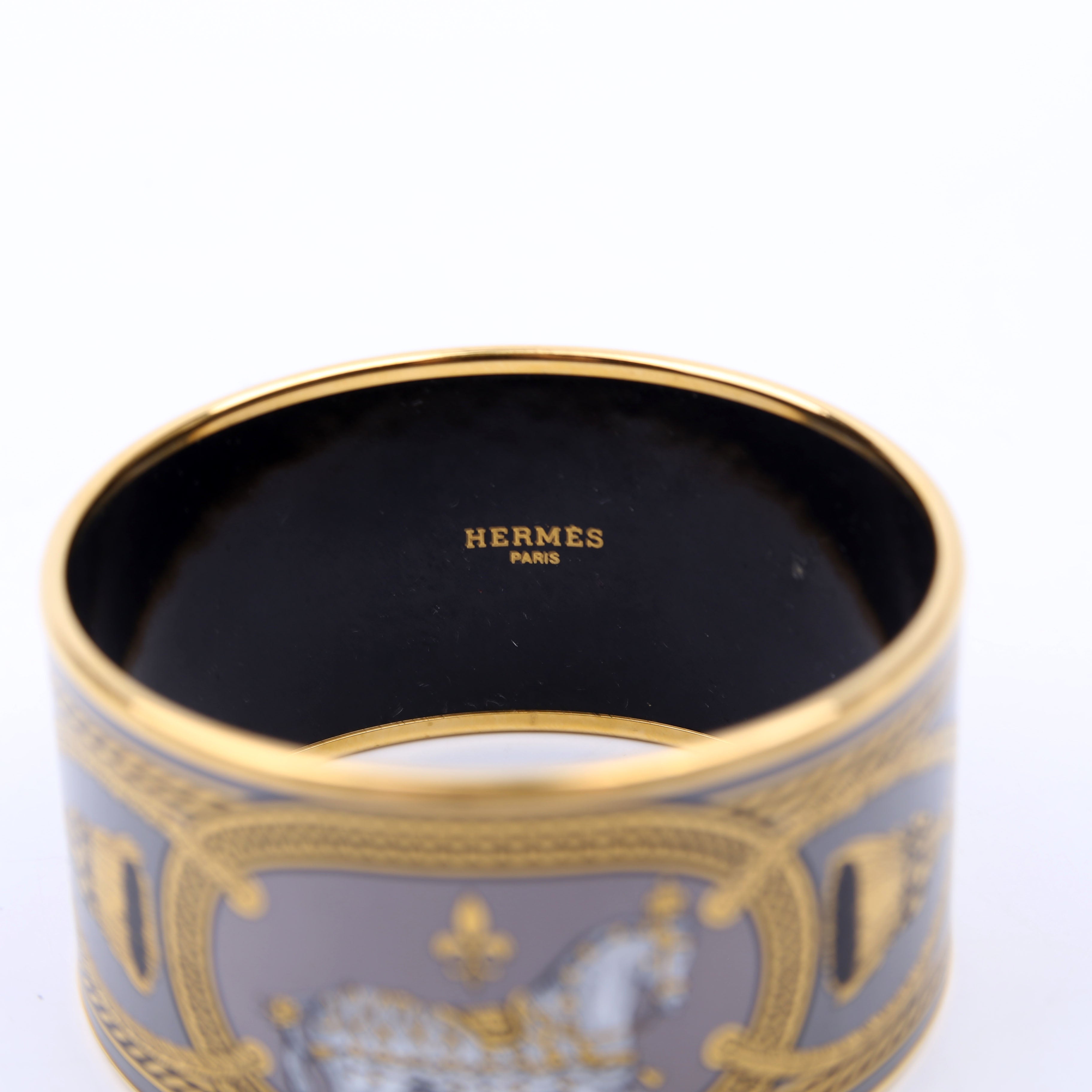 'Grand Apparat' Printed Enamel Extra Wide Bangle