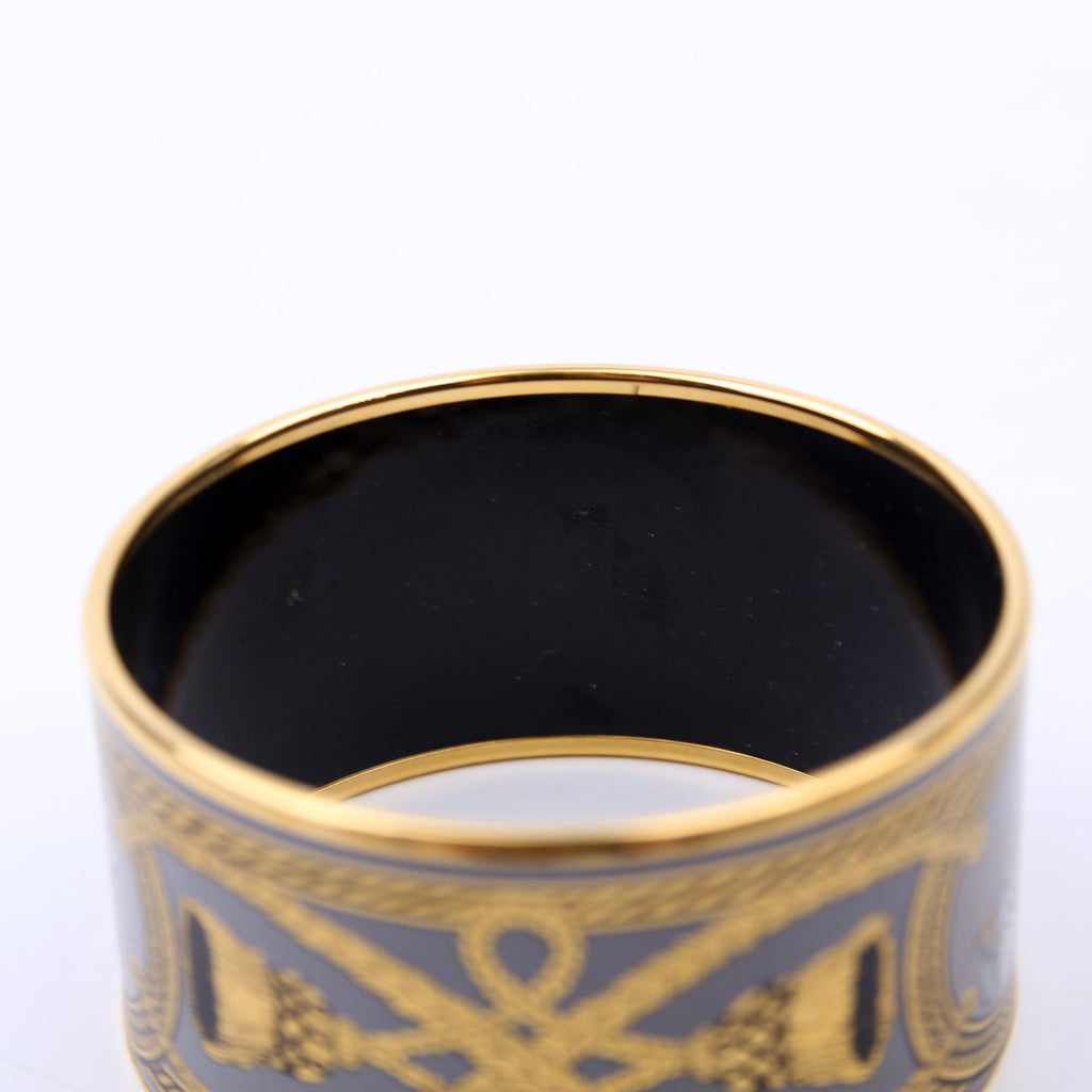 'Grand Apparat' Printed Enamel Extra Wide Bangle