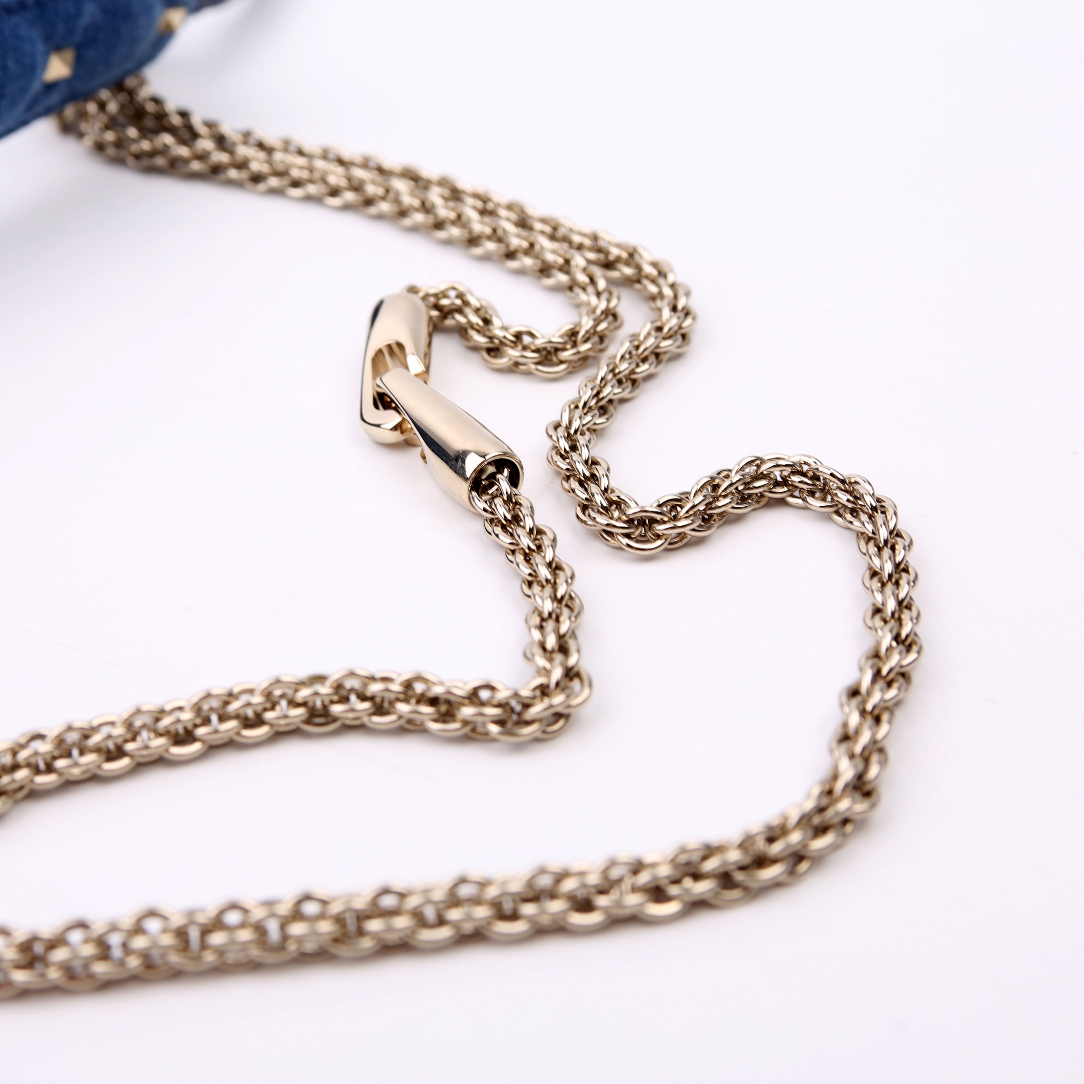 Rockstud Spike Hobo Small Denim