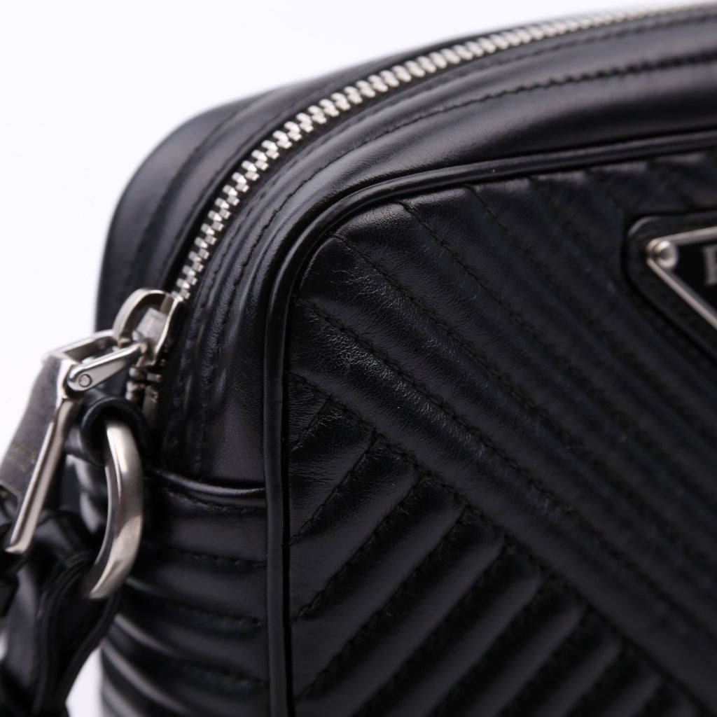 Diagramme Camera Bag Soft Calfskin Impunture Black