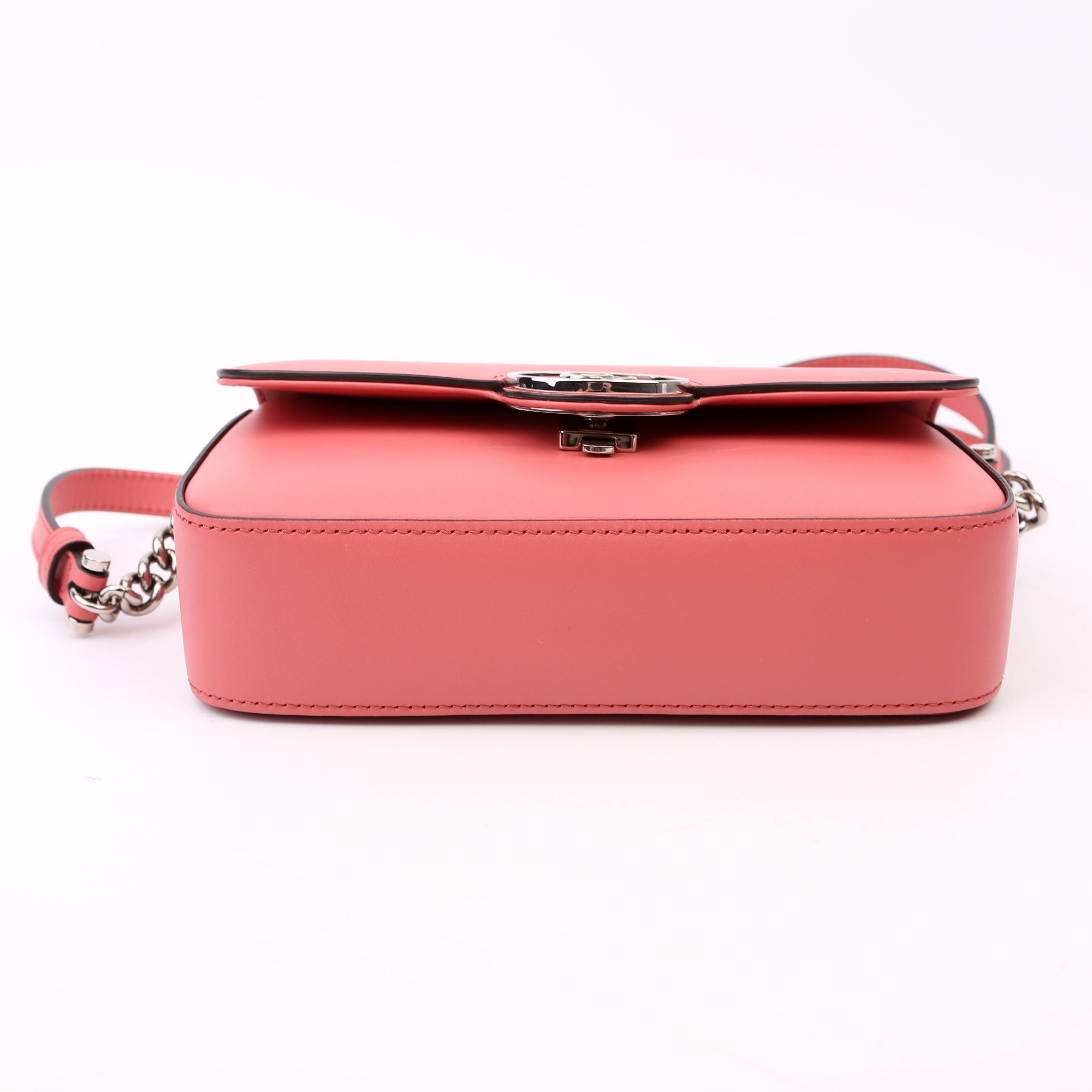 Gucci 739722 GG Petite Mini Shoulder Bag Calfskin Leather Pink
