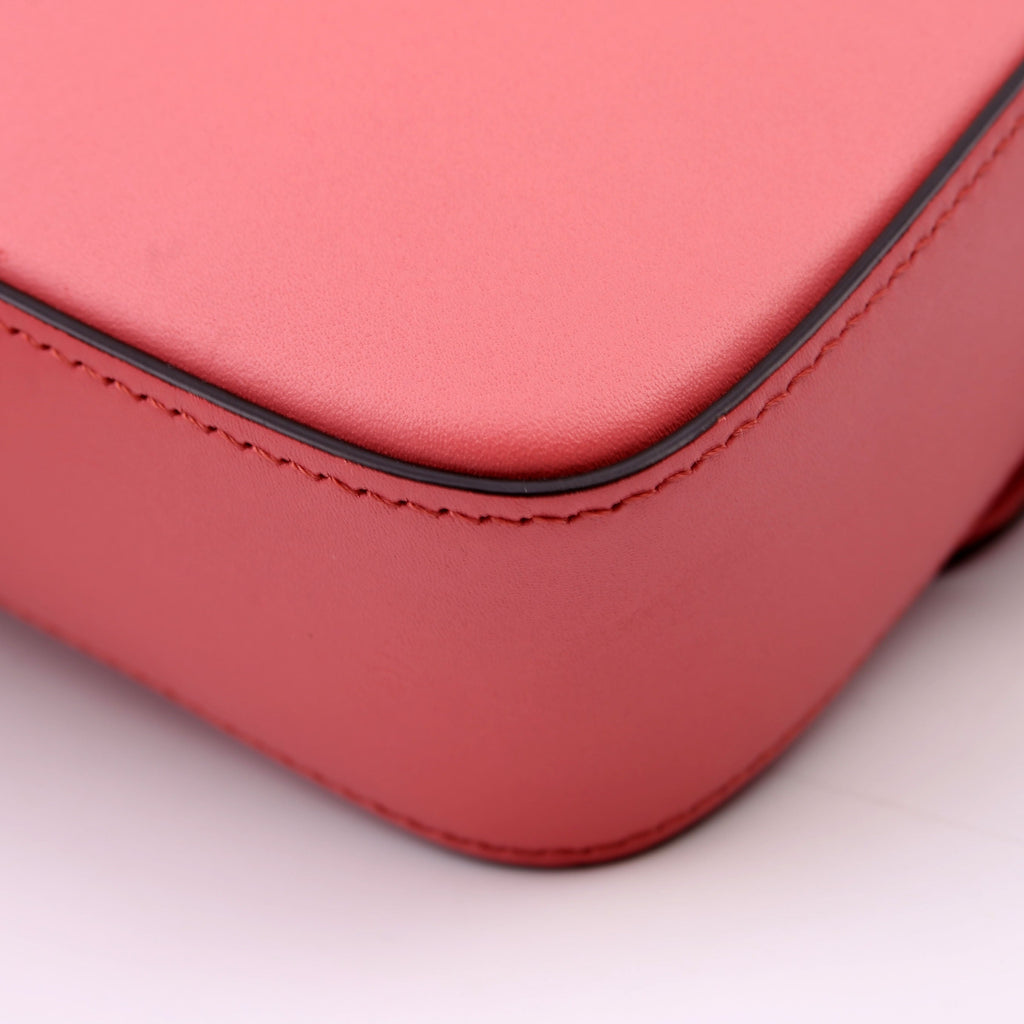 Gucci 739722 GG Petite Mini Shoulder Bag Calfskin Leather Pink