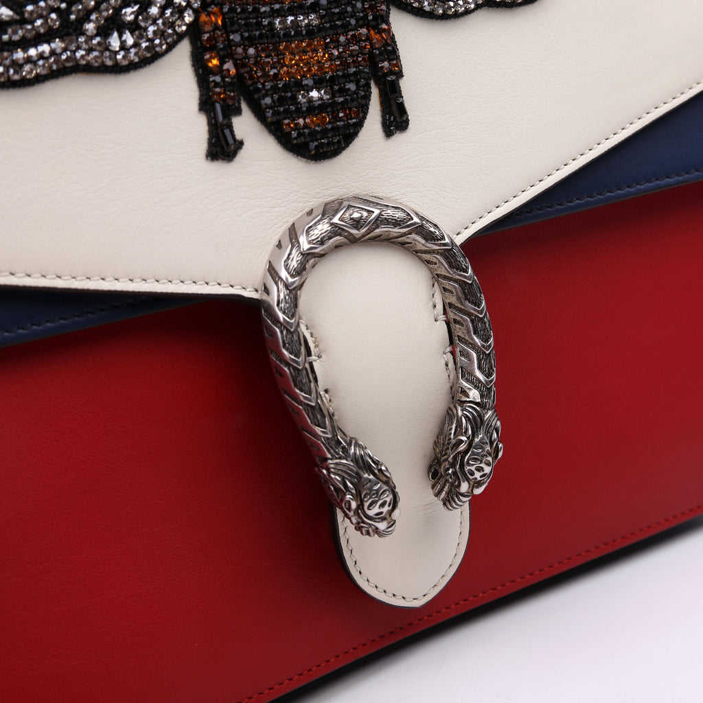 Gucci 403347 Dionysus Bee Embellished Shoulder Bag Medium