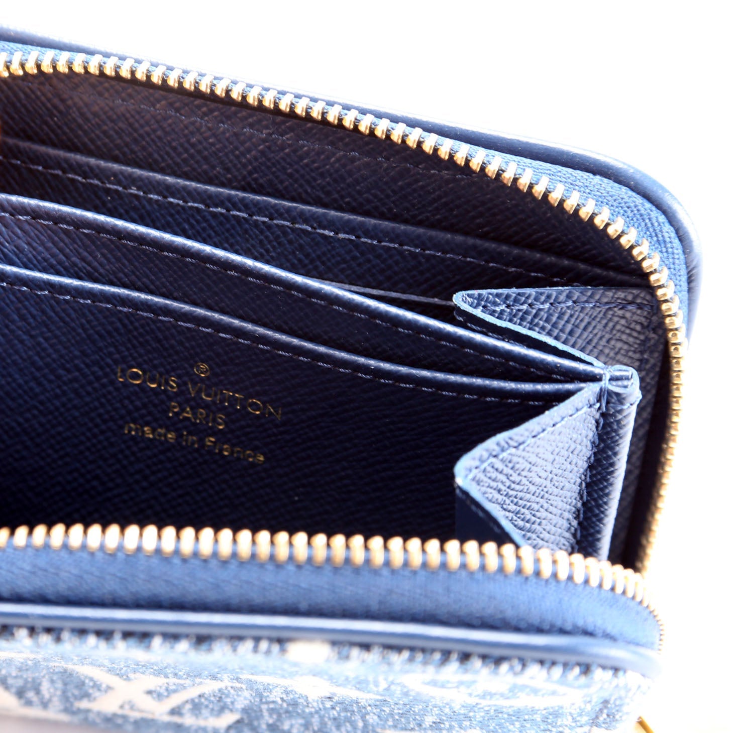 Zippy Coin Denim Blue/White