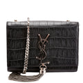 Kate Tassel Crocodile Embossed Small 354120 Black