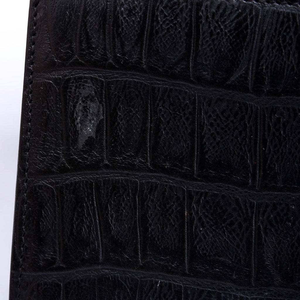 Kate Tassel Crocodile Embossed Small 354120 Black