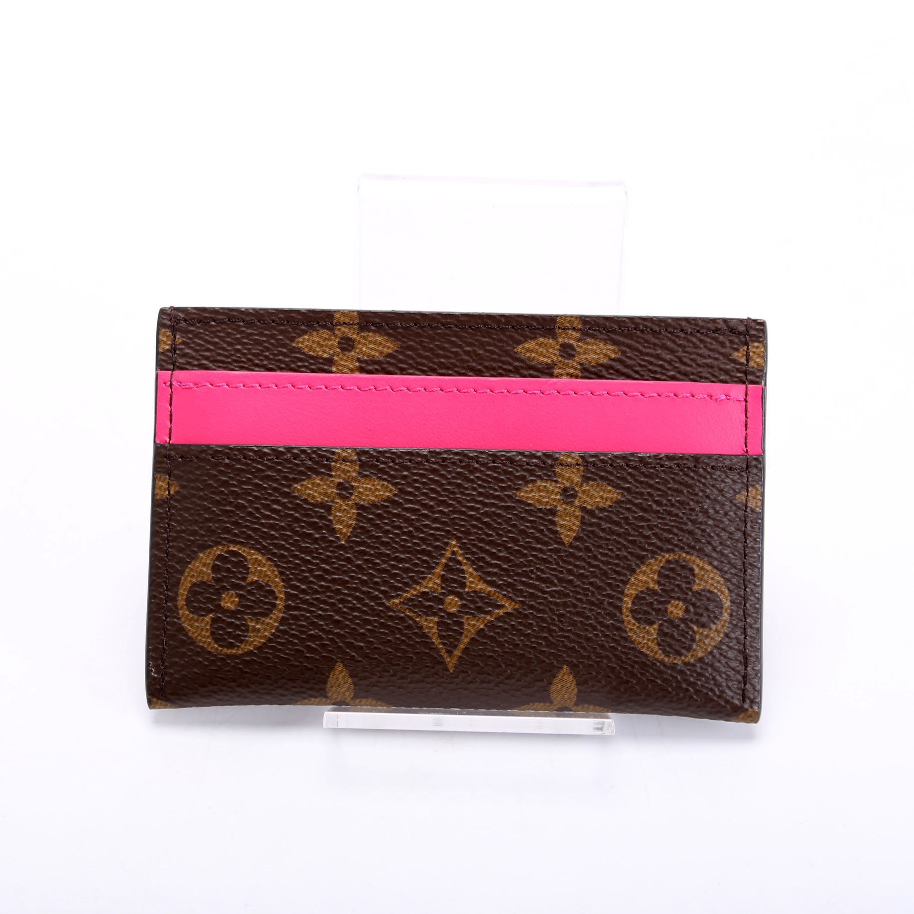 Double Card Holder Macassar Monogram Pink