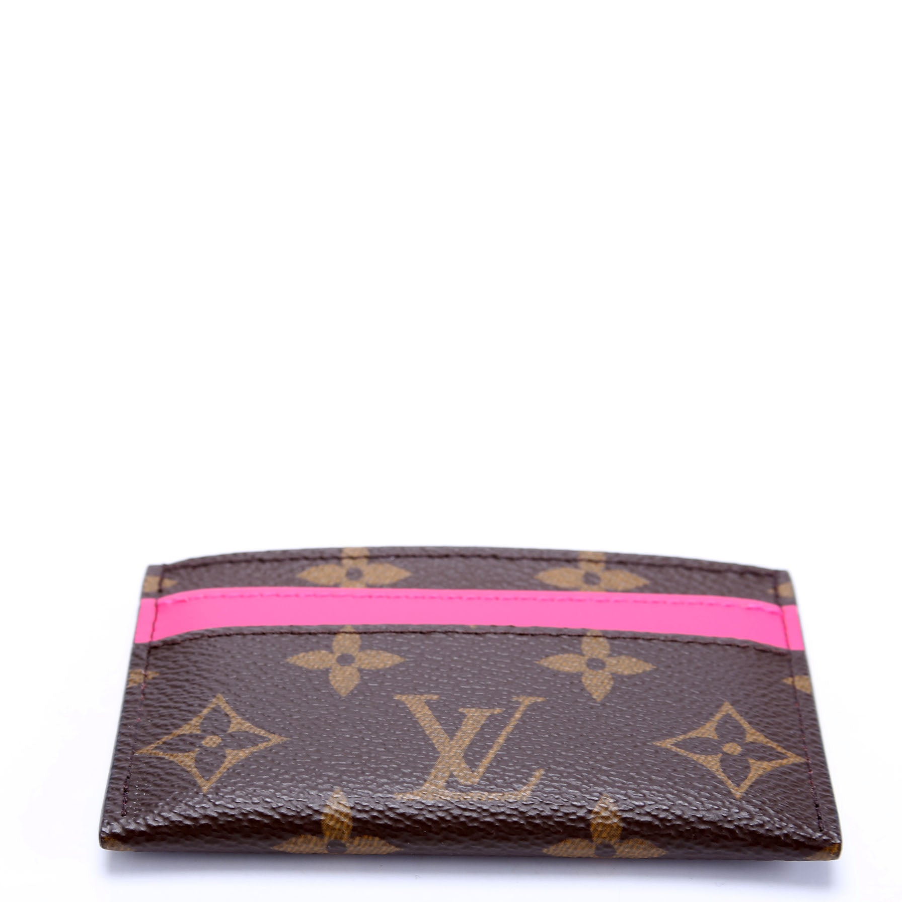 Double Card Holder Macassar Monogram Pink